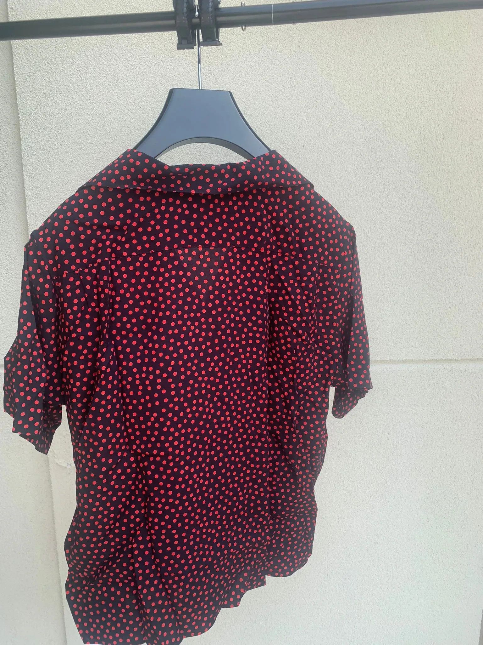 Celine Polka Dot Chemise in Black & Red Size US L / EU 52-54 / 3 - 12 Thumbnail