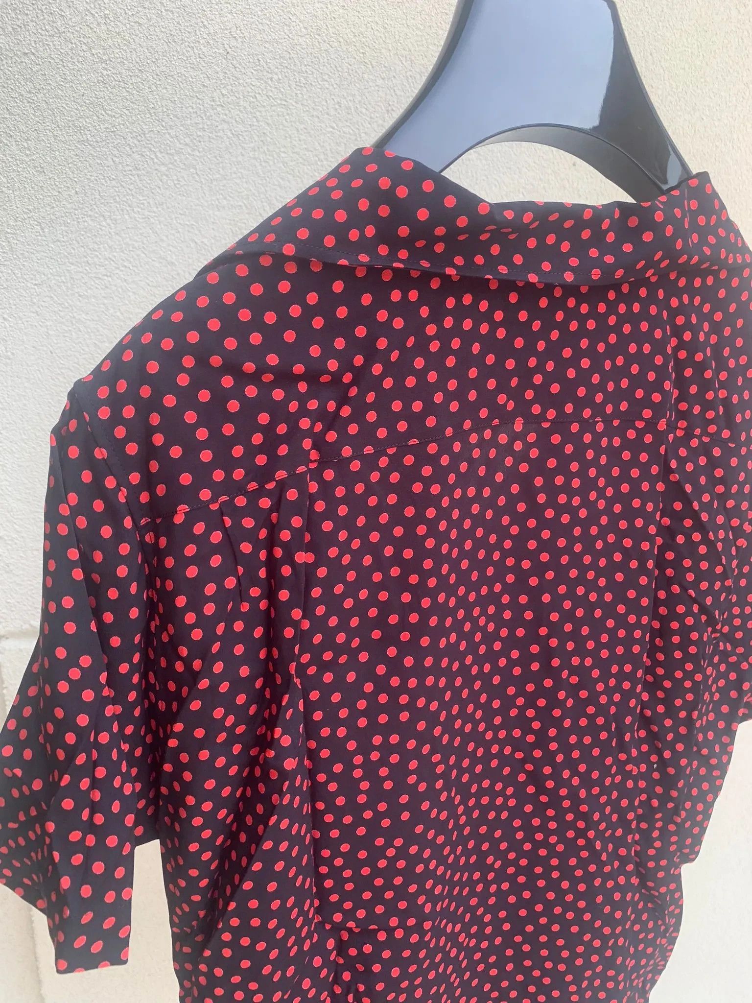 Celine Polka Dot Chemise in Black & Red Size US L / EU 52-54 / 3 - 11 Thumbnail