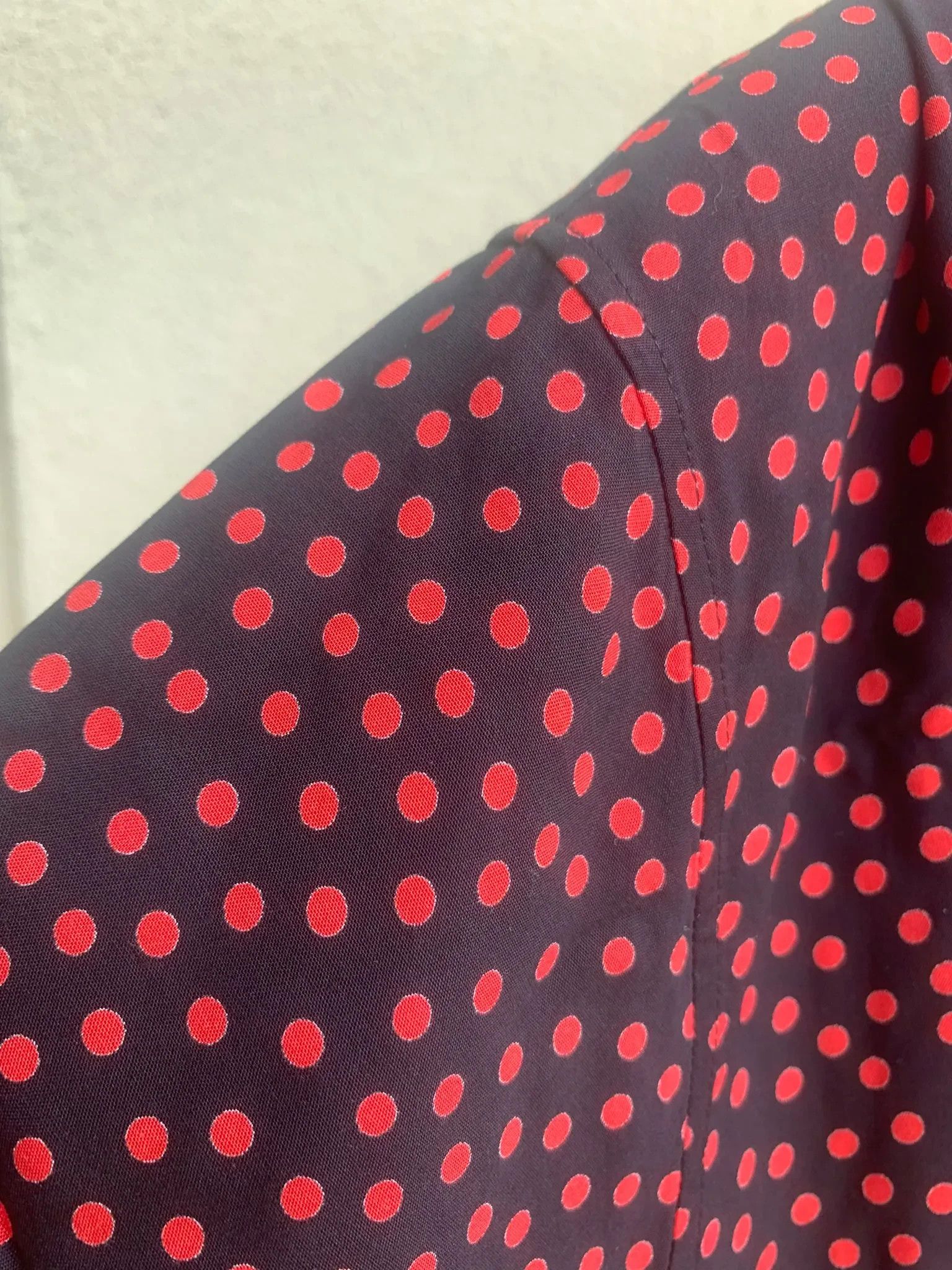 Celine Polka Dot Chemise in Black & Red Size US L / EU 52-54 / 3 - 4 Thumbnail
