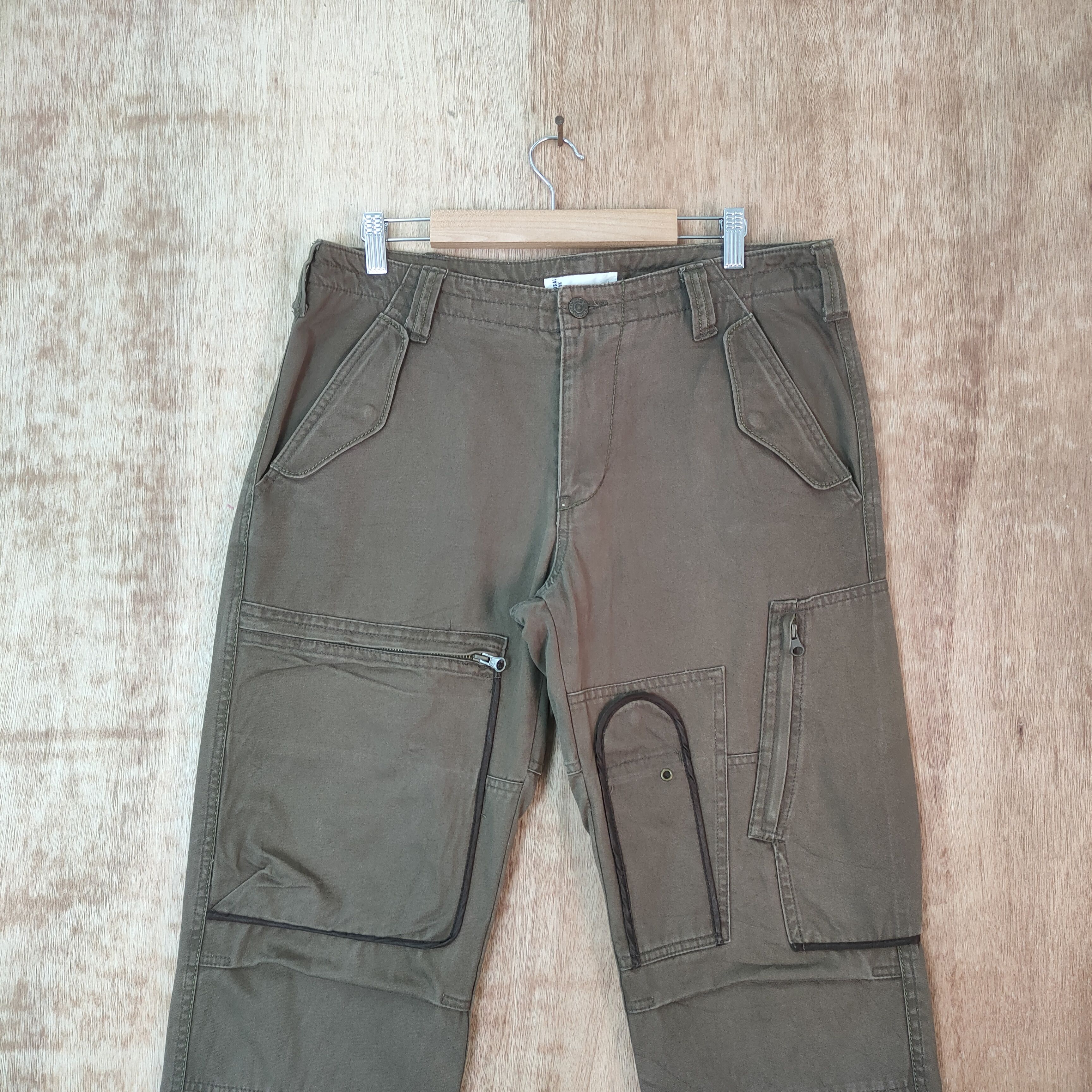 Japanese Brand VINTAGE GLOBAL WORK CARGO PANTS/ ZIP LEG OPEN Size US 34 / EU 50 - 4 Thumbnail