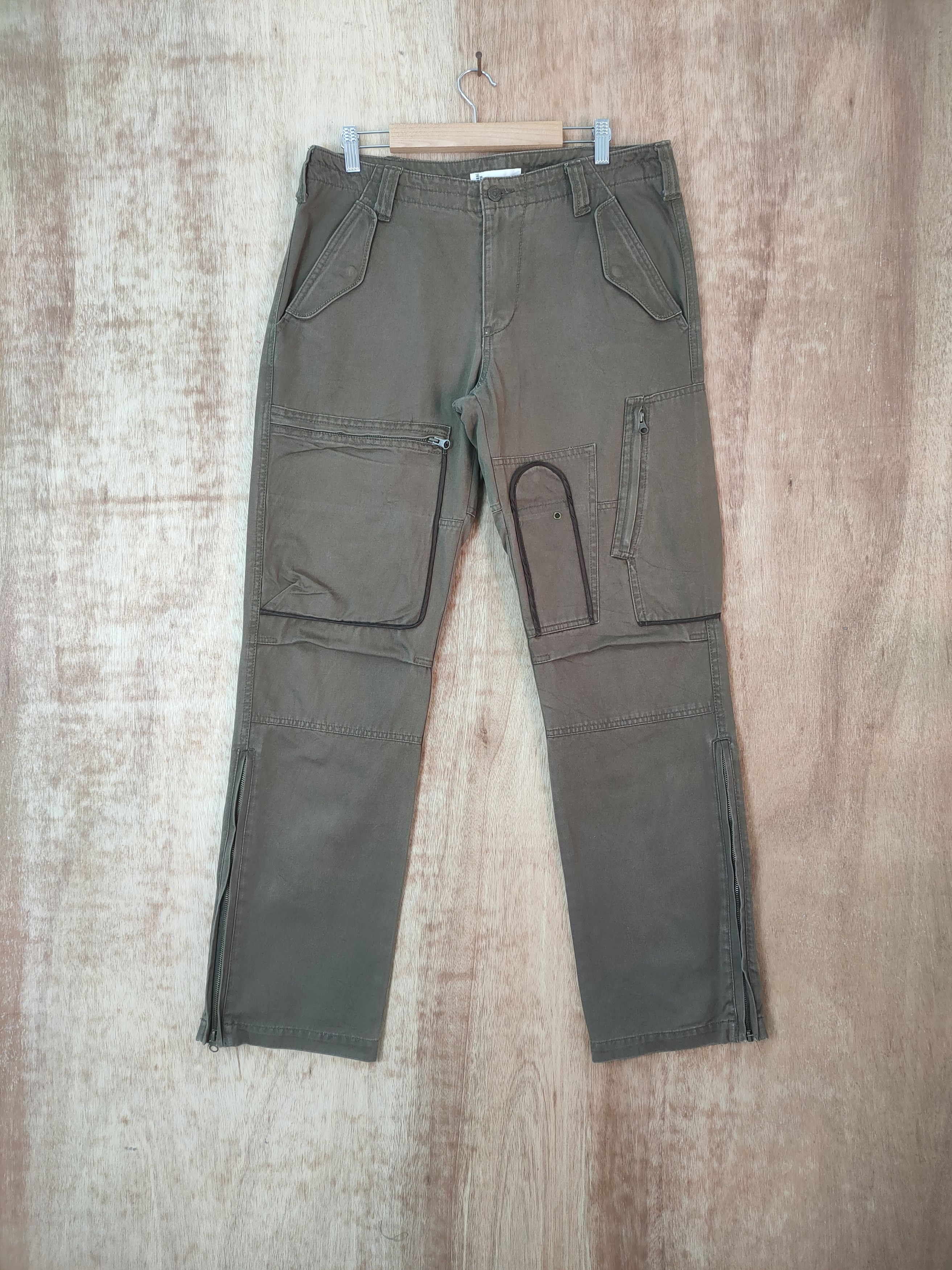 Japanese Brand VINTAGE GLOBAL WORK CARGO PANTS/ ZIP LEG OPEN Size US 34 / EU 50 - 3 Thumbnail