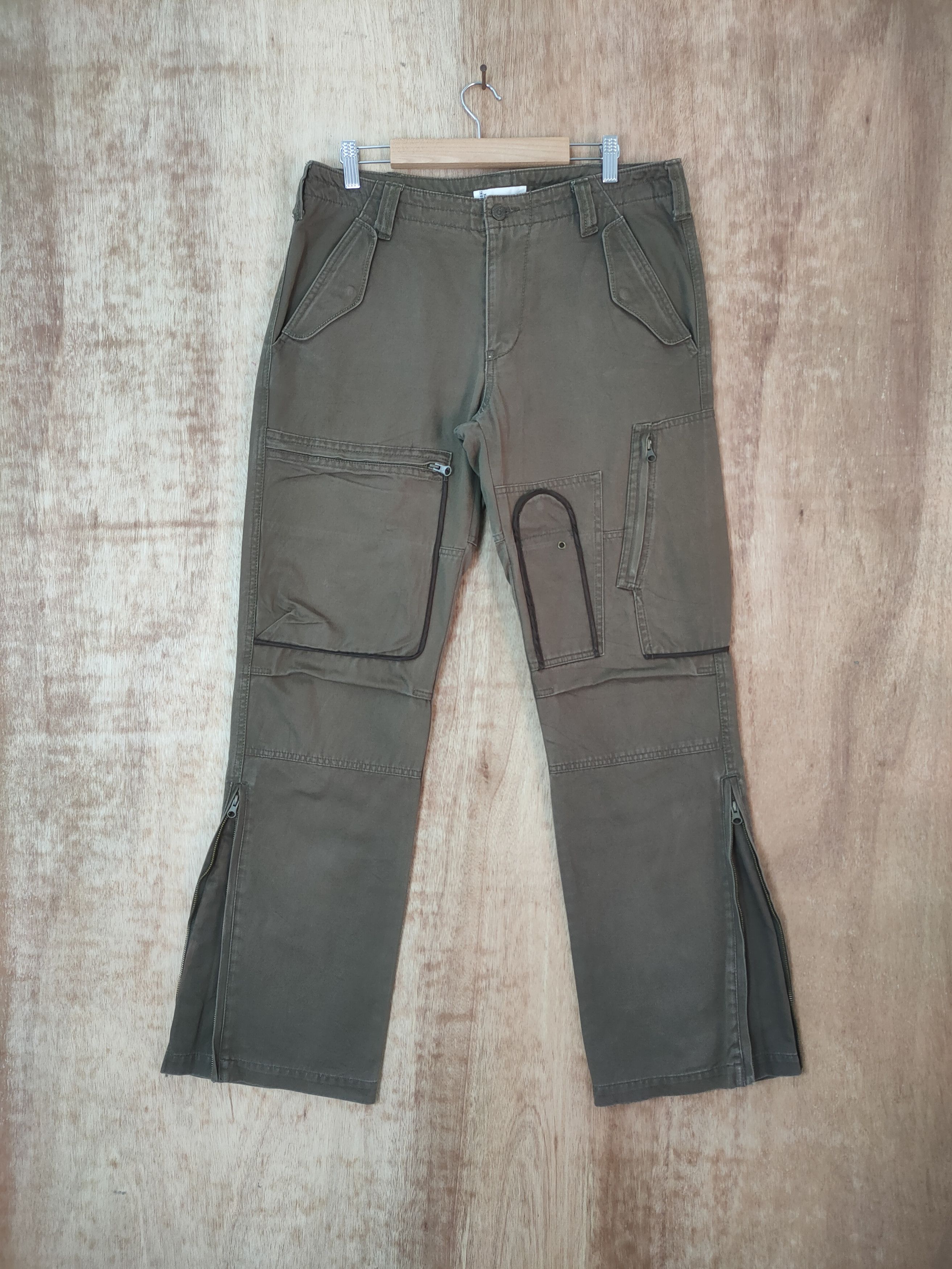 Japanese Brand VINTAGE GLOBAL WORK CARGO PANTS/ ZIP LEG OPEN Size US 34 / EU 50 - 1 Thumbnail