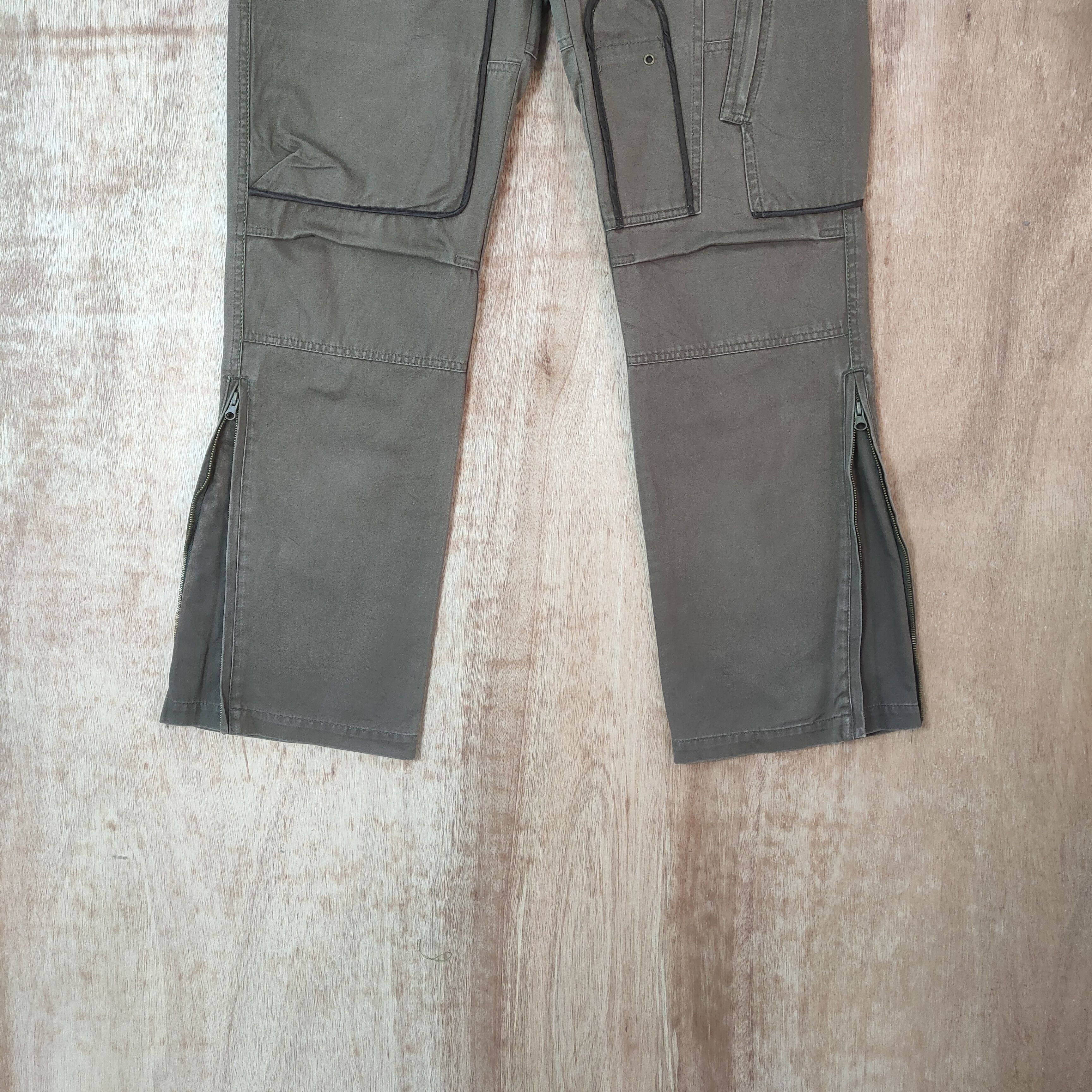 Japanese Brand VINTAGE GLOBAL WORK CARGO PANTS/ ZIP LEG OPEN Size US 34 / EU 50 - 5 Thumbnail