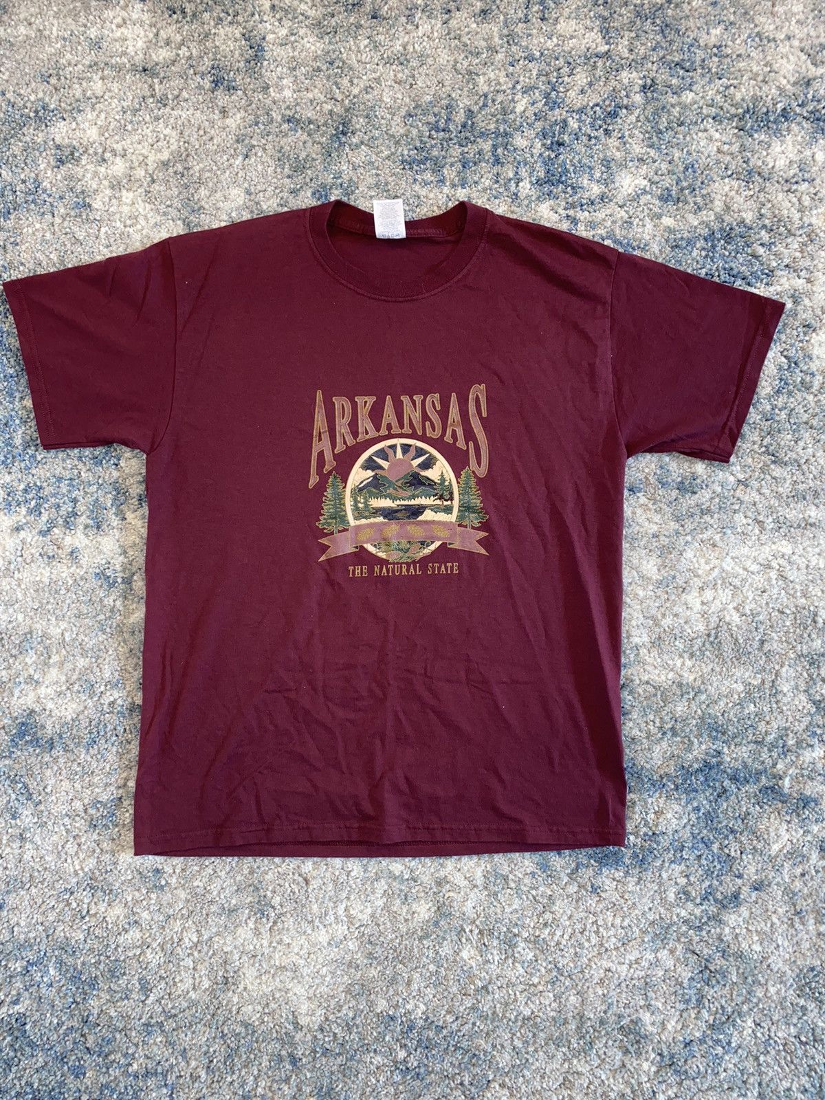 Jerzees × Vintage Vintage Arkansas Heavyweight T Shirt Size US L / EU 52-54 / 3 - 1 Thumbnail