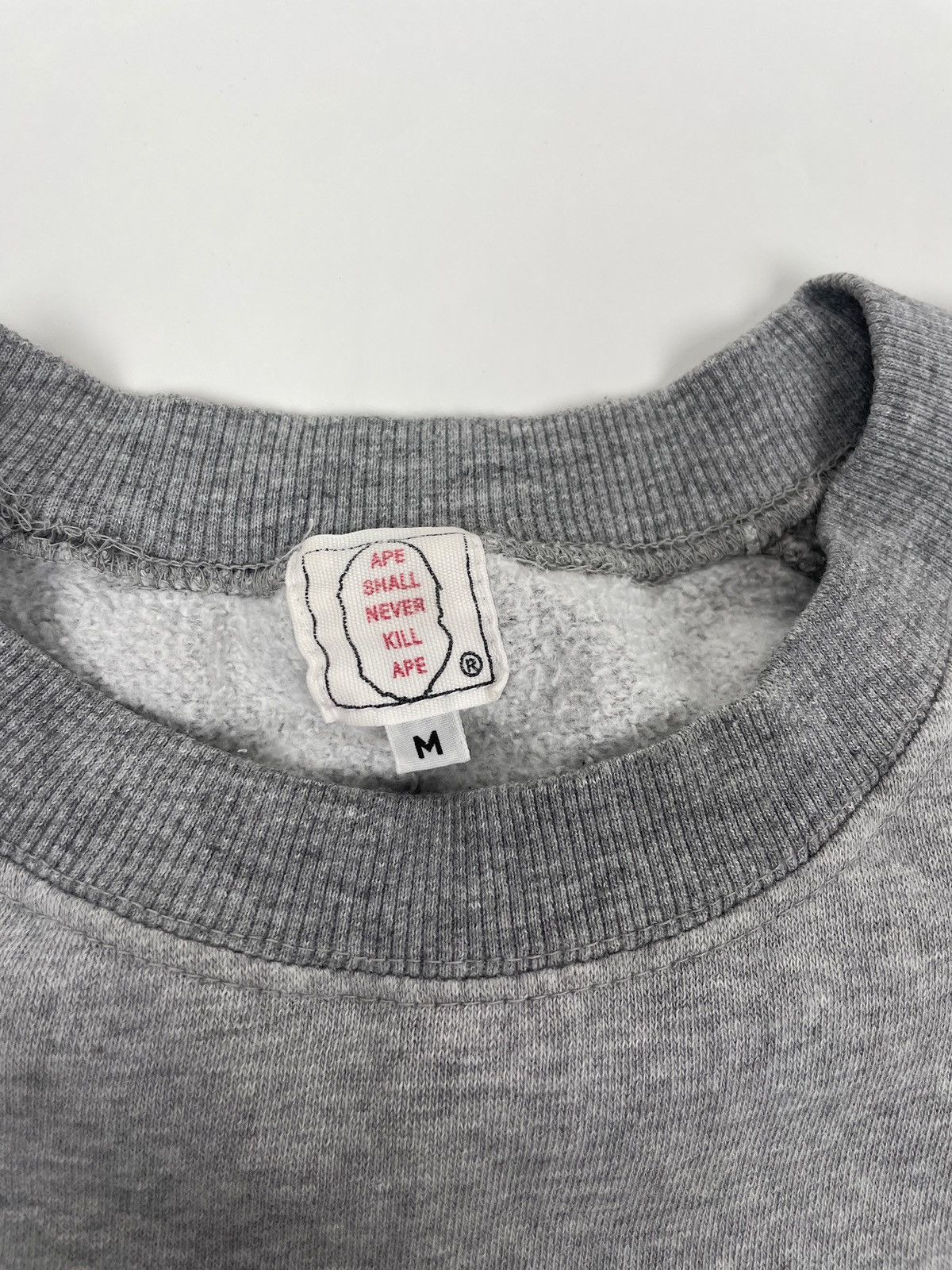 Bape OG 2001 a bathing ape gray foot soldier crew neck pullover Size US M / EU 48-50 / 2 - 3 Thumbnail