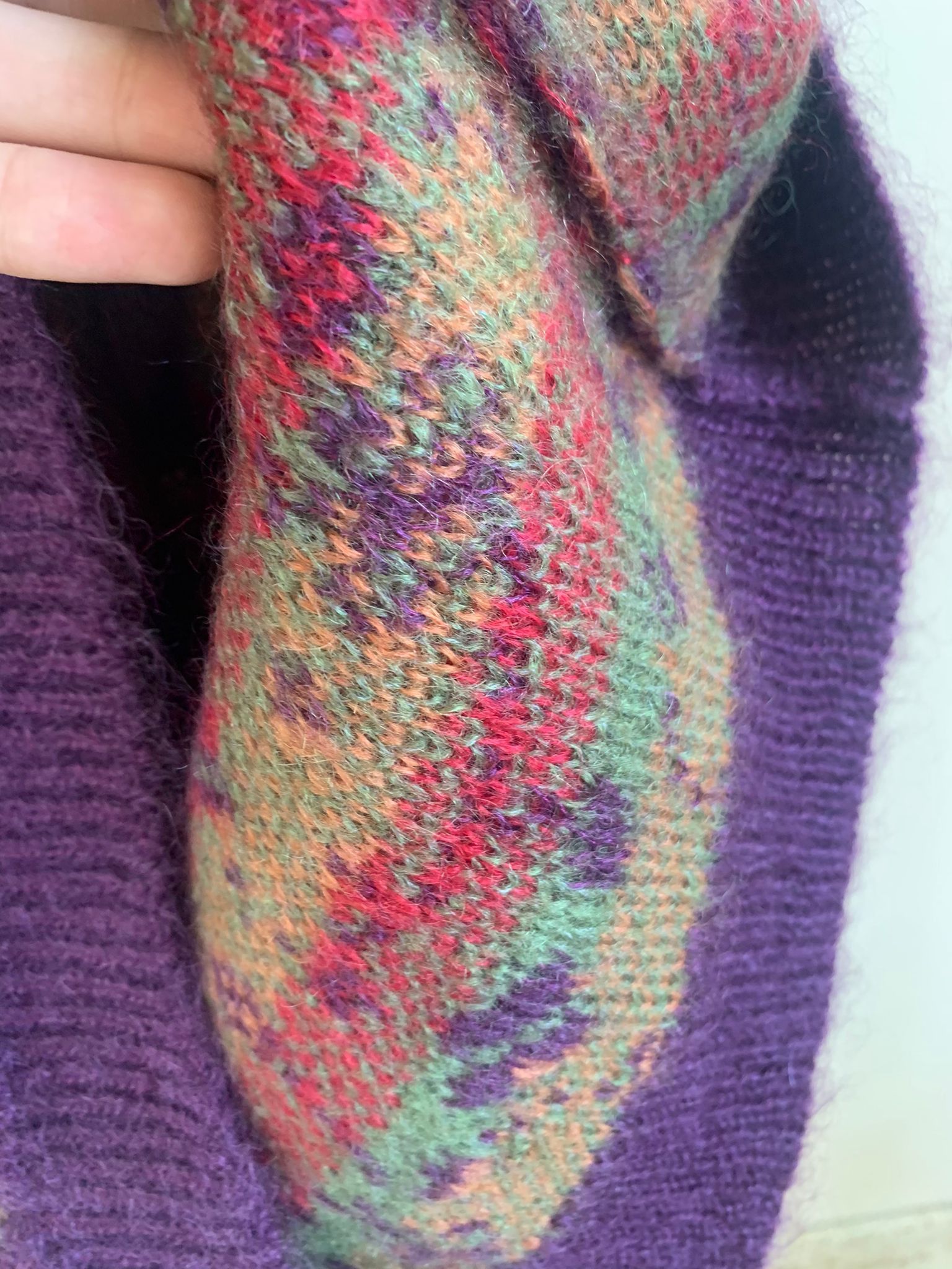 Saint Laurent Paris Floral Knitwear, LS In Purple Floral Size US S / EU 44-46 / 1 - 13 Thumbnail