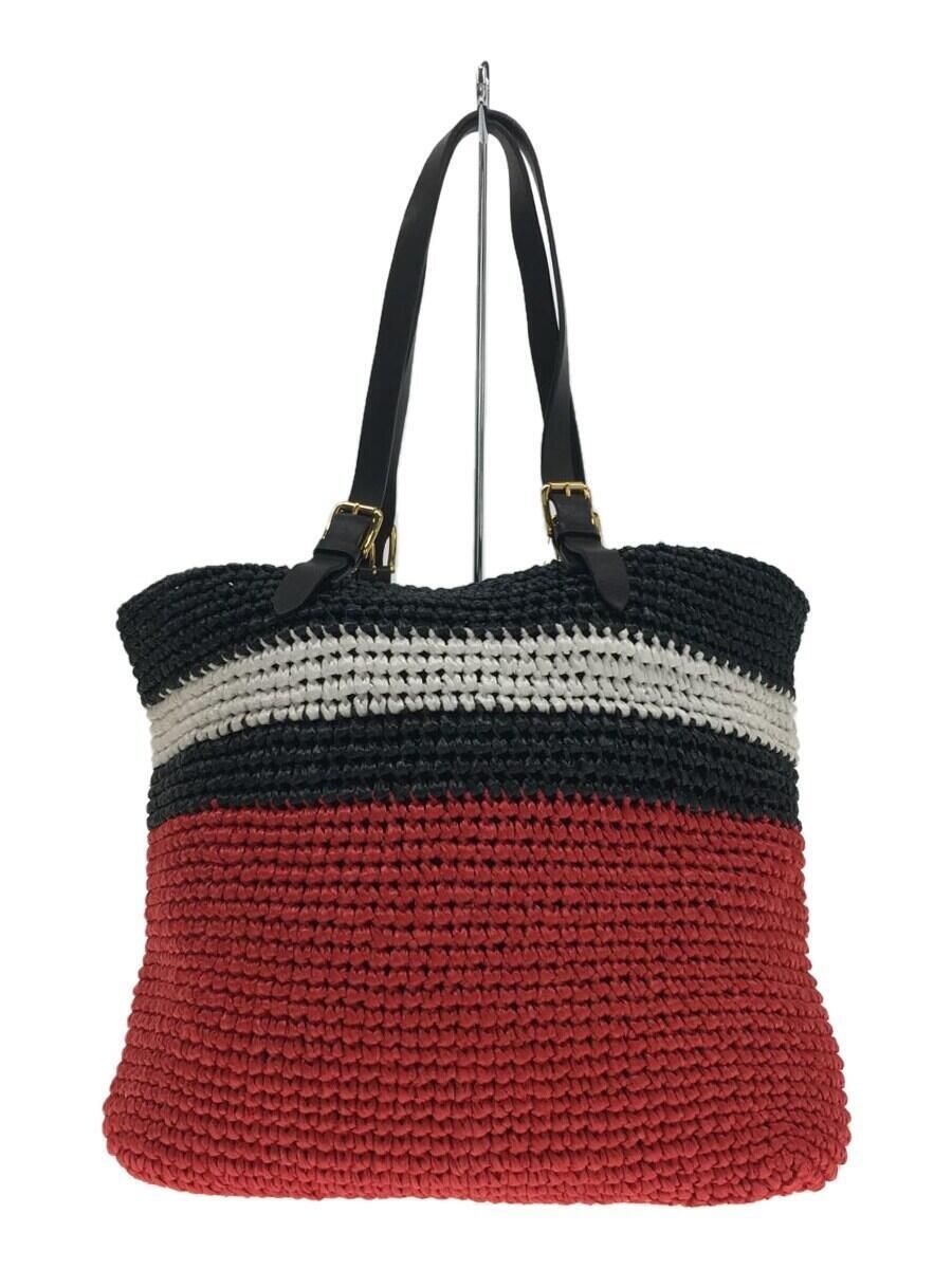 Pre-owned Marni Crochet Knit Tote Bag In Red