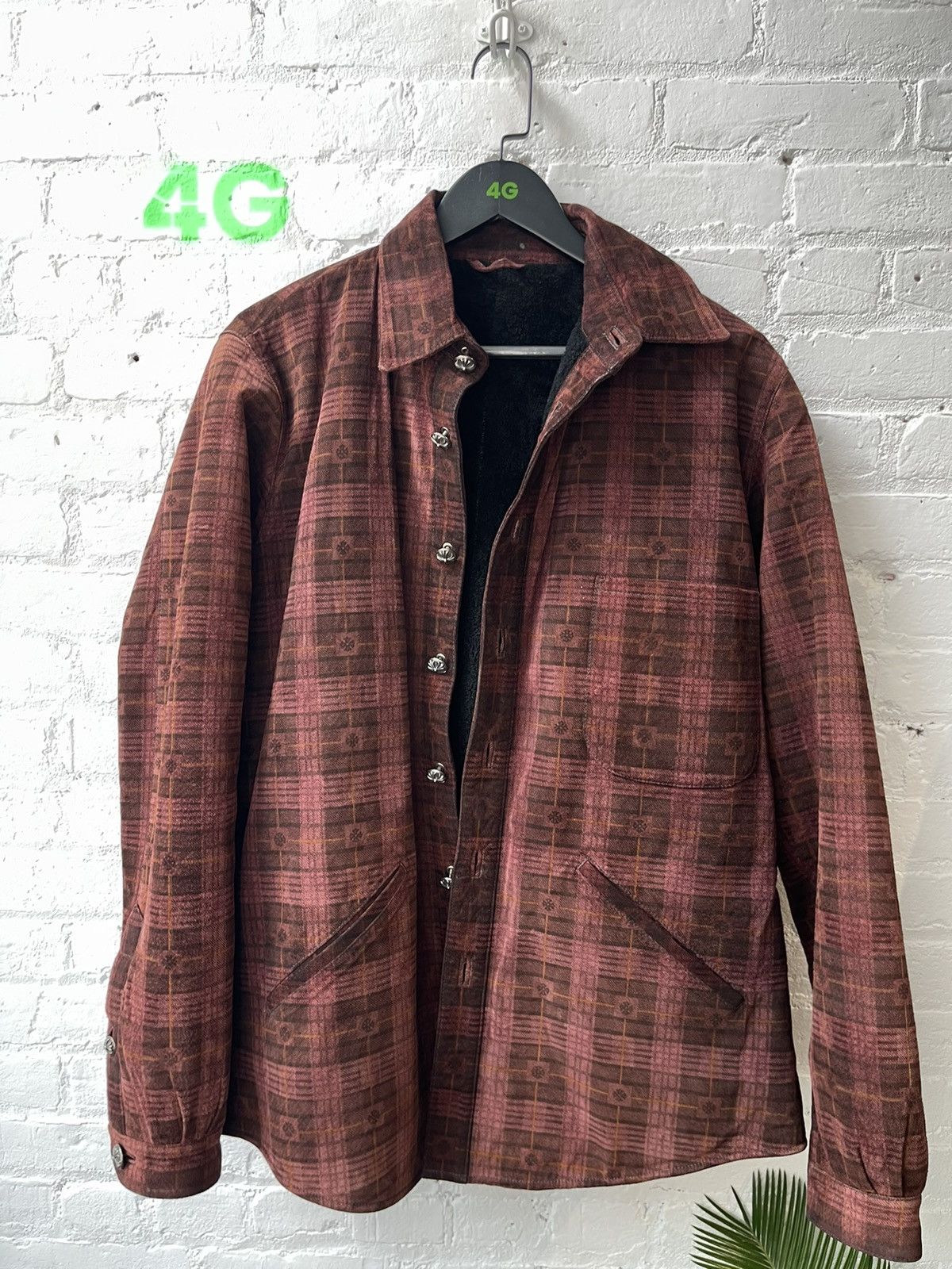 Chrome Hearts Chrome Hearts Plus Plaid SUEDE Jacket SHEARLING INTERIOR L Size US L / EU 52-54 / 3 - 2 Thumbnail