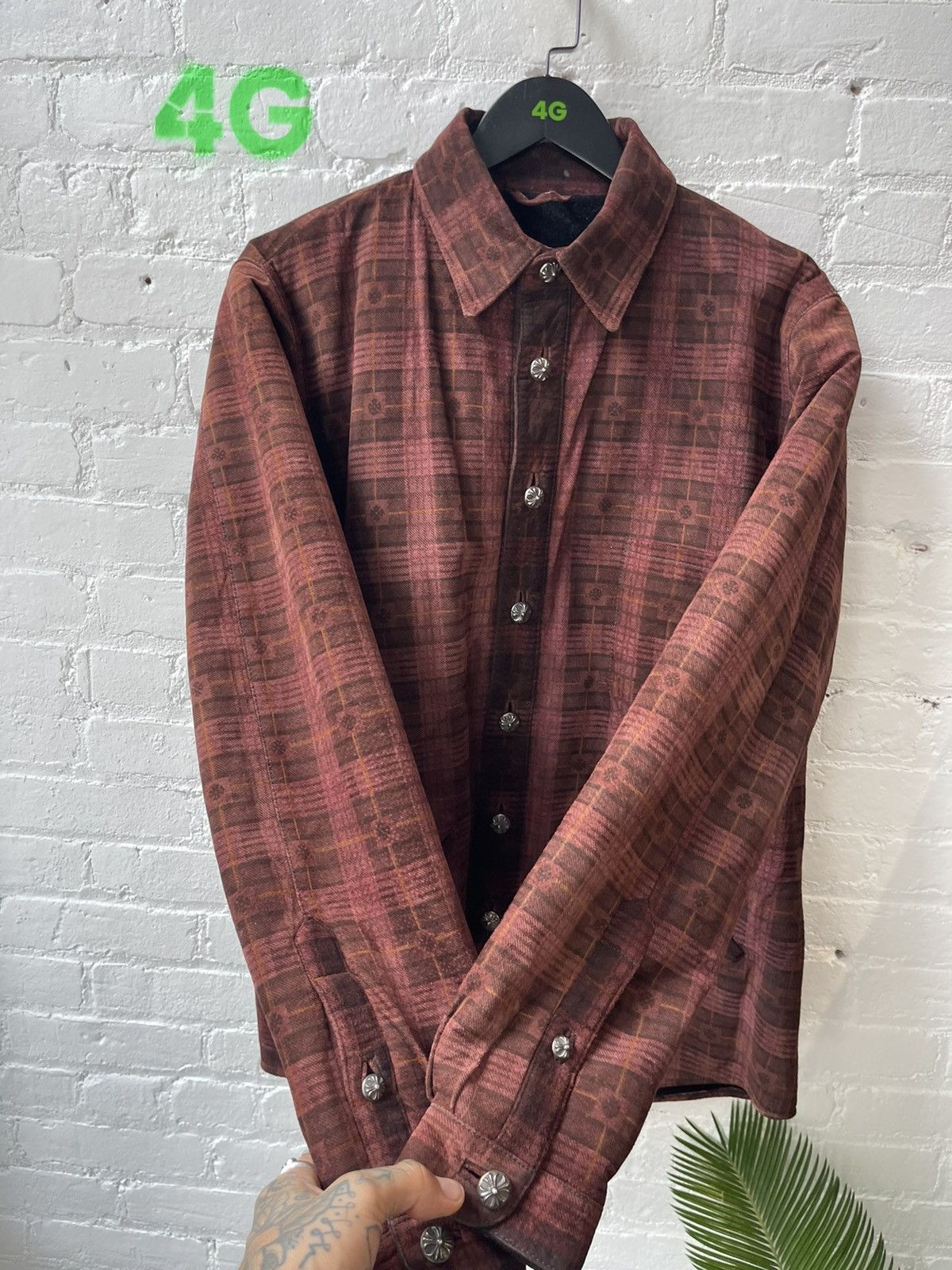 Chrome Hearts Chrome Hearts Plus Plaid SUEDE Jacket SHEARLING INTERIOR L Size US L / EU 52-54 / 3 - 8 Thumbnail