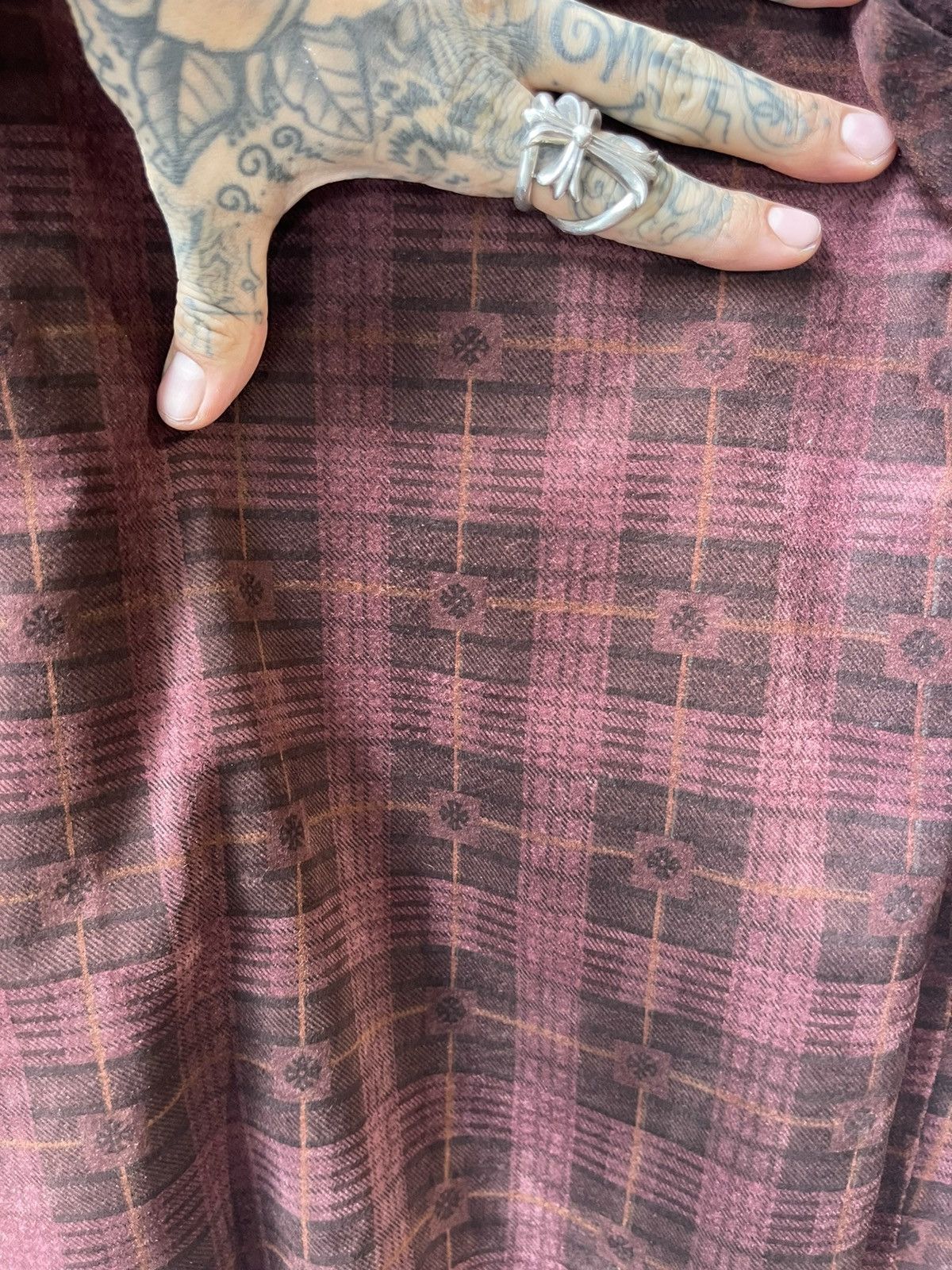 Chrome Hearts Chrome Hearts Plus Plaid SUEDE Jacket SHEARLING INTERIOR L Size US L / EU 52-54 / 3 - 10 Thumbnail