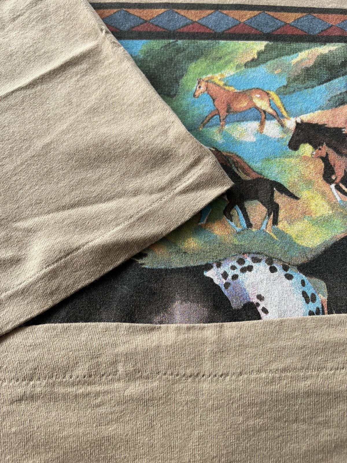 Vintage Vintage 90s Palm Springs Horse Brown Art Tee Size US XL / EU 56 / 4 - 8 Thumbnail