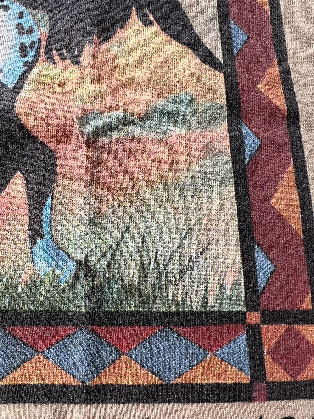 Vintage Vintage 90s Palm Springs Horse Brown Art Tee Size US XL / EU 56 / 4 - 6 Thumbnail