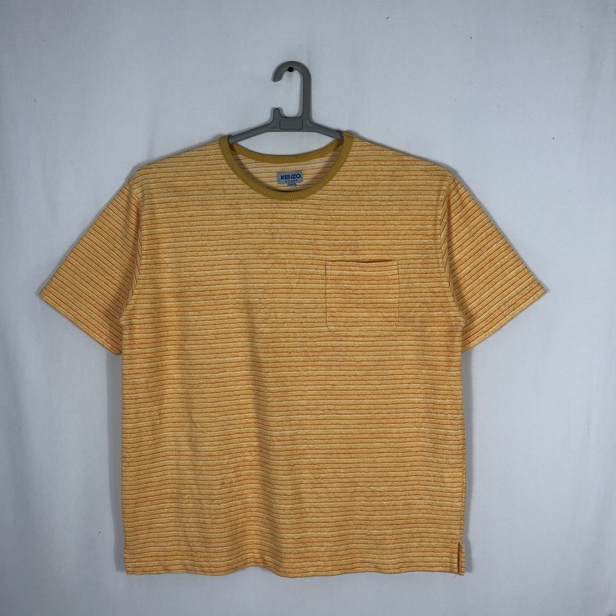Designer × Kenzo × Vintage Vintage Kenzo Homme Stripes Single Pocket Velvet Tee Size US L / EU 52-54 / 3 - 1 Thumbnail
