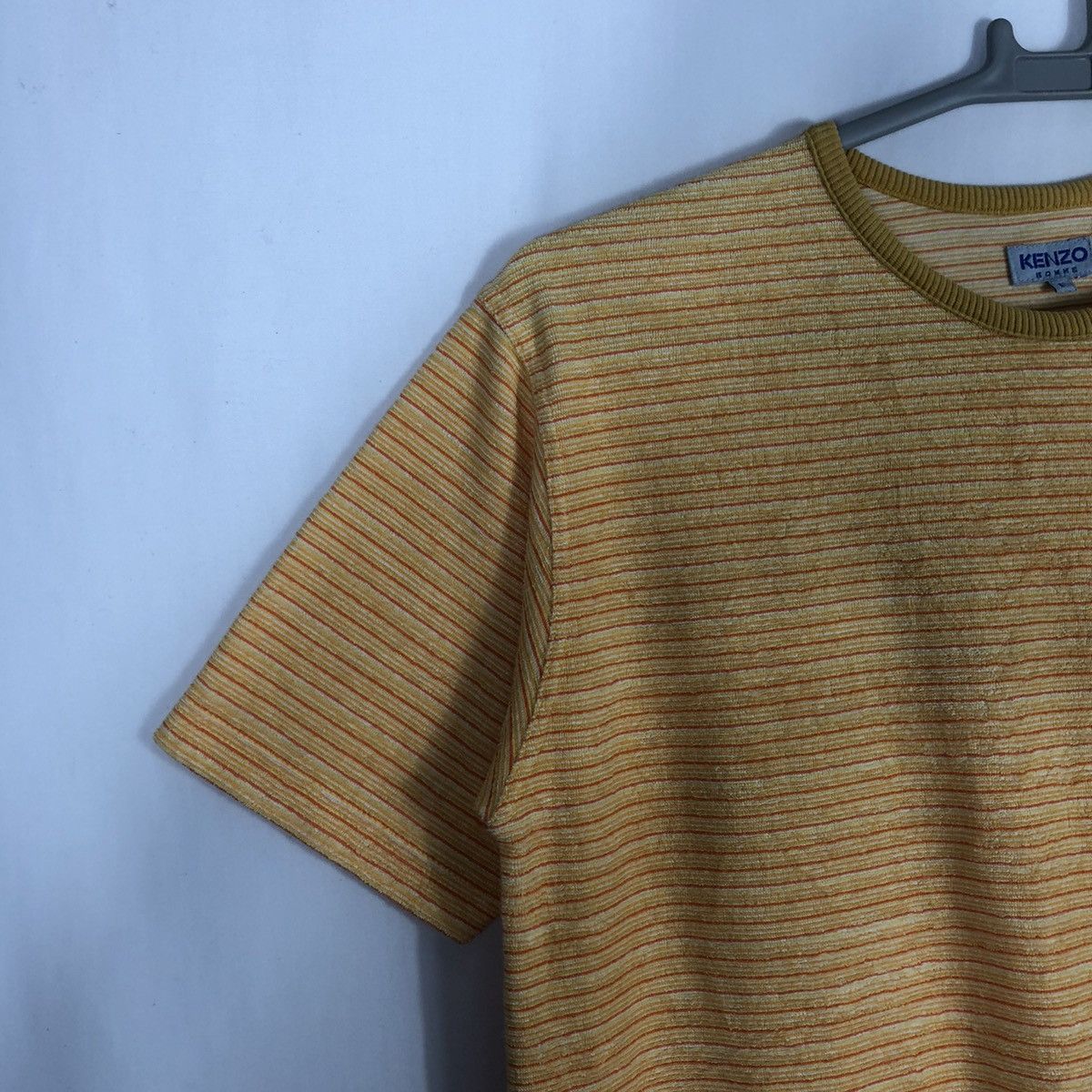 Designer × Kenzo × Vintage Vintage Kenzo Homme Stripes Single Pocket Velvet Tee Size US L / EU 52-54 / 3 - 6 Thumbnail