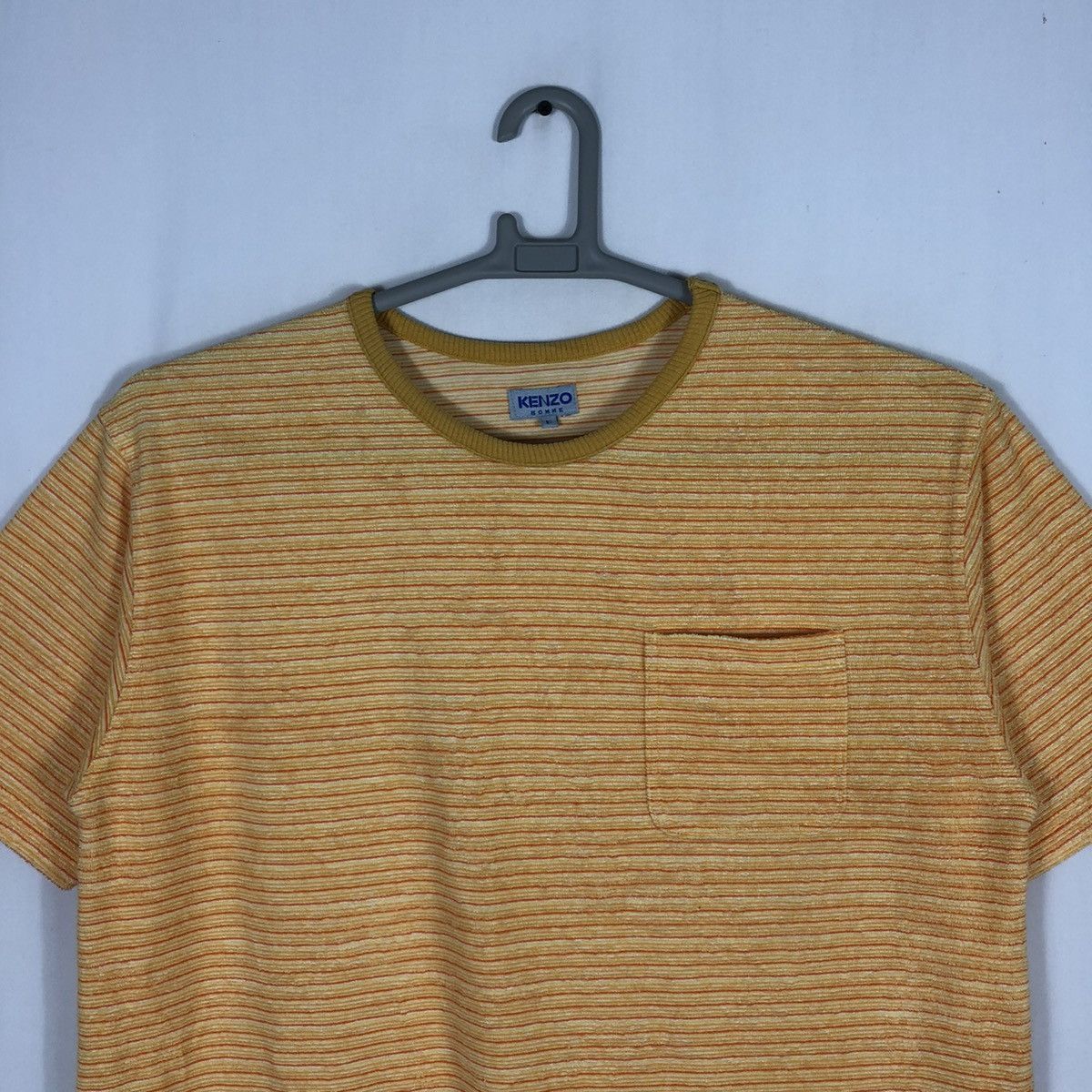 Designer × Kenzo × Vintage Vintage Kenzo Homme Stripes Single Pocket Velvet Tee Size US L / EU 52-54 / 3 - 2 Thumbnail