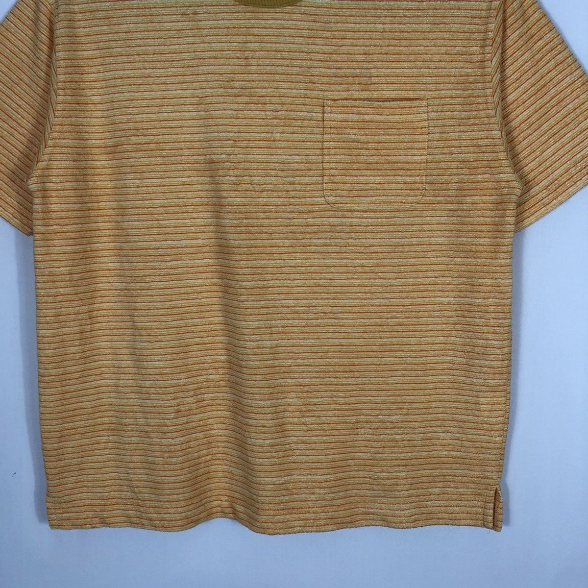 Designer × Kenzo × Vintage Vintage Kenzo Homme Stripes Single Pocket Velvet Tee Size US L / EU 52-54 / 3 - 3 Thumbnail