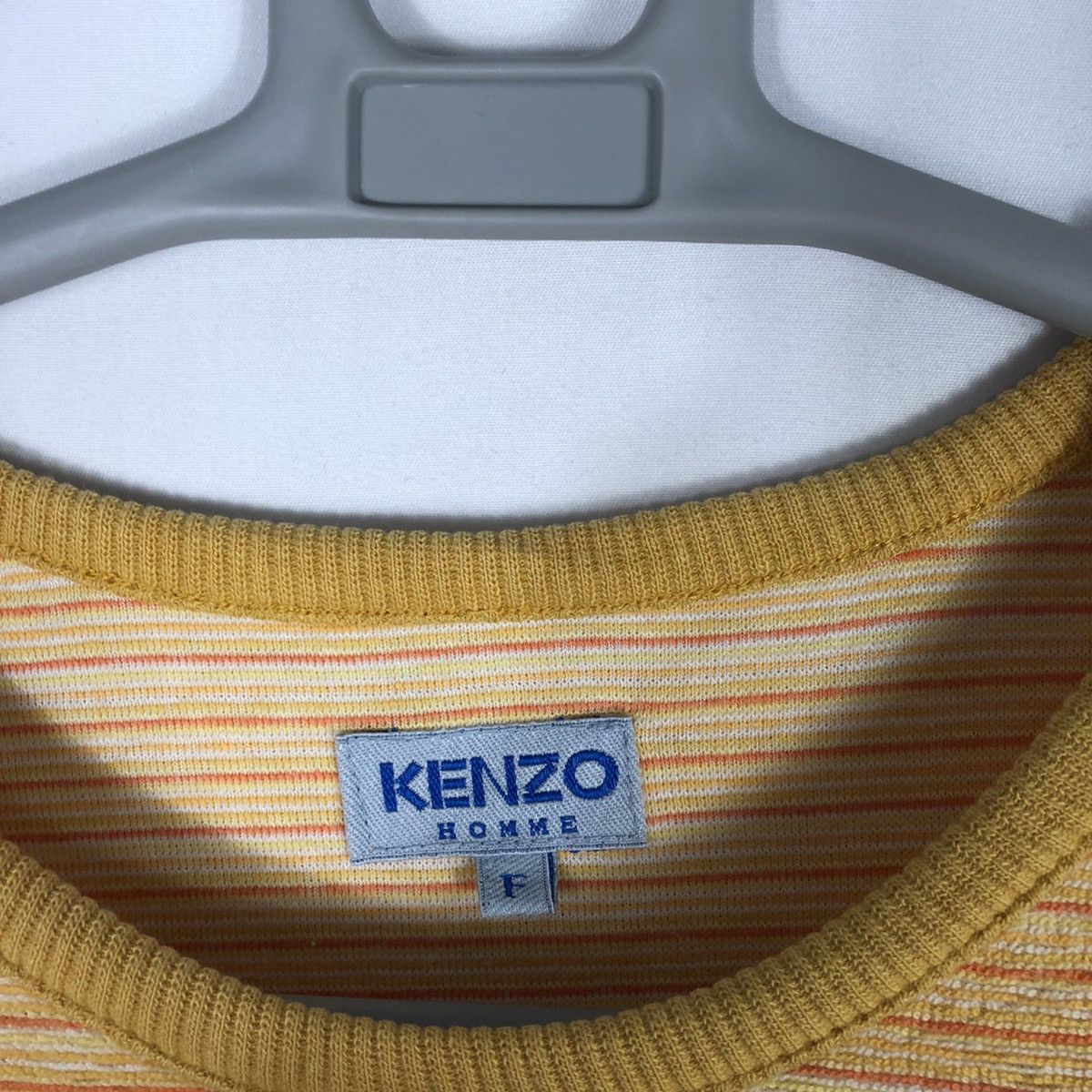 Designer × Kenzo × Vintage Vintage Kenzo Homme Stripes Single Pocket Velvet Tee Size US L / EU 52-54 / 3 - 9 Thumbnail