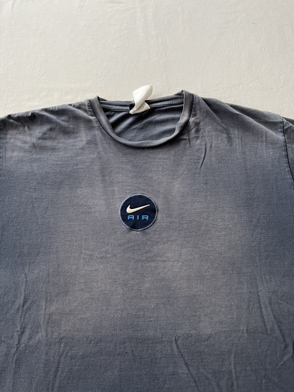 Nike Vintage 2000s Nike Air Streetwear Faded Navy Tee Size US XL / EU 56 / 4 - 4 Thumbnail