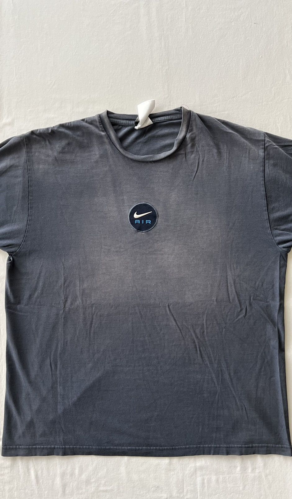 Nike Vintage 2000s Nike Air Streetwear Faded Navy Tee Size US XL / EU 56 / 4 - 3 Thumbnail