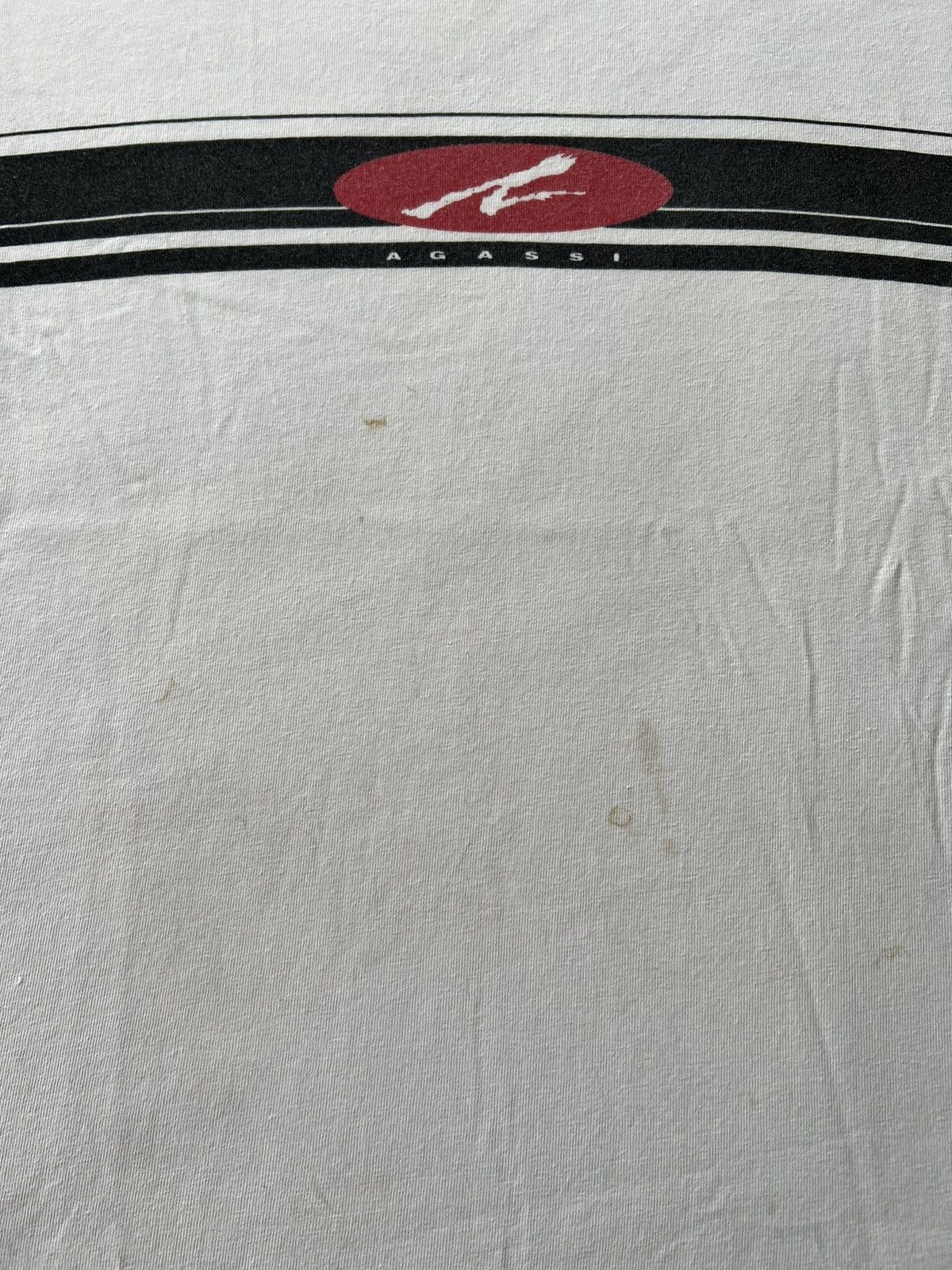 Nike Vintage 90s Nike Andre Agassi Tennis Spots White Tee Size US XL / EU 56 / 4 - 7 Thumbnail