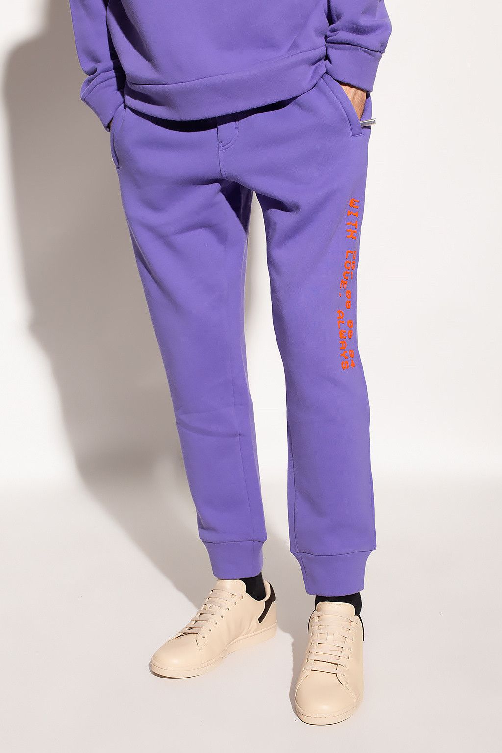 Dolce & Gabbana DOLCE & GABBANA lilac purple 3D jersey track sweatpants 34 Size US 34 / EU 50 - 2 Thumbnail