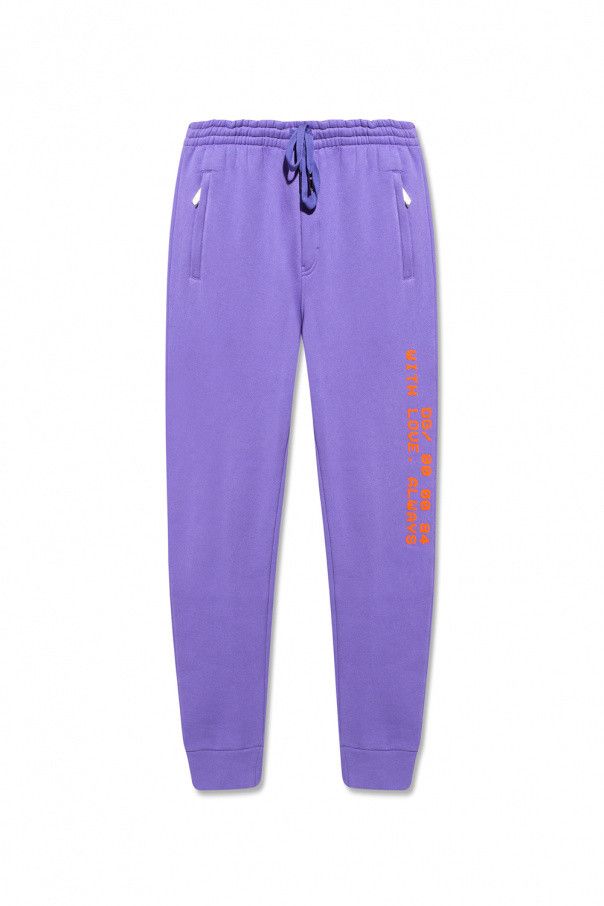 image of Dolce Gabbana Lilac Purple 3D Jersey Track Sweatpants 34, Men's