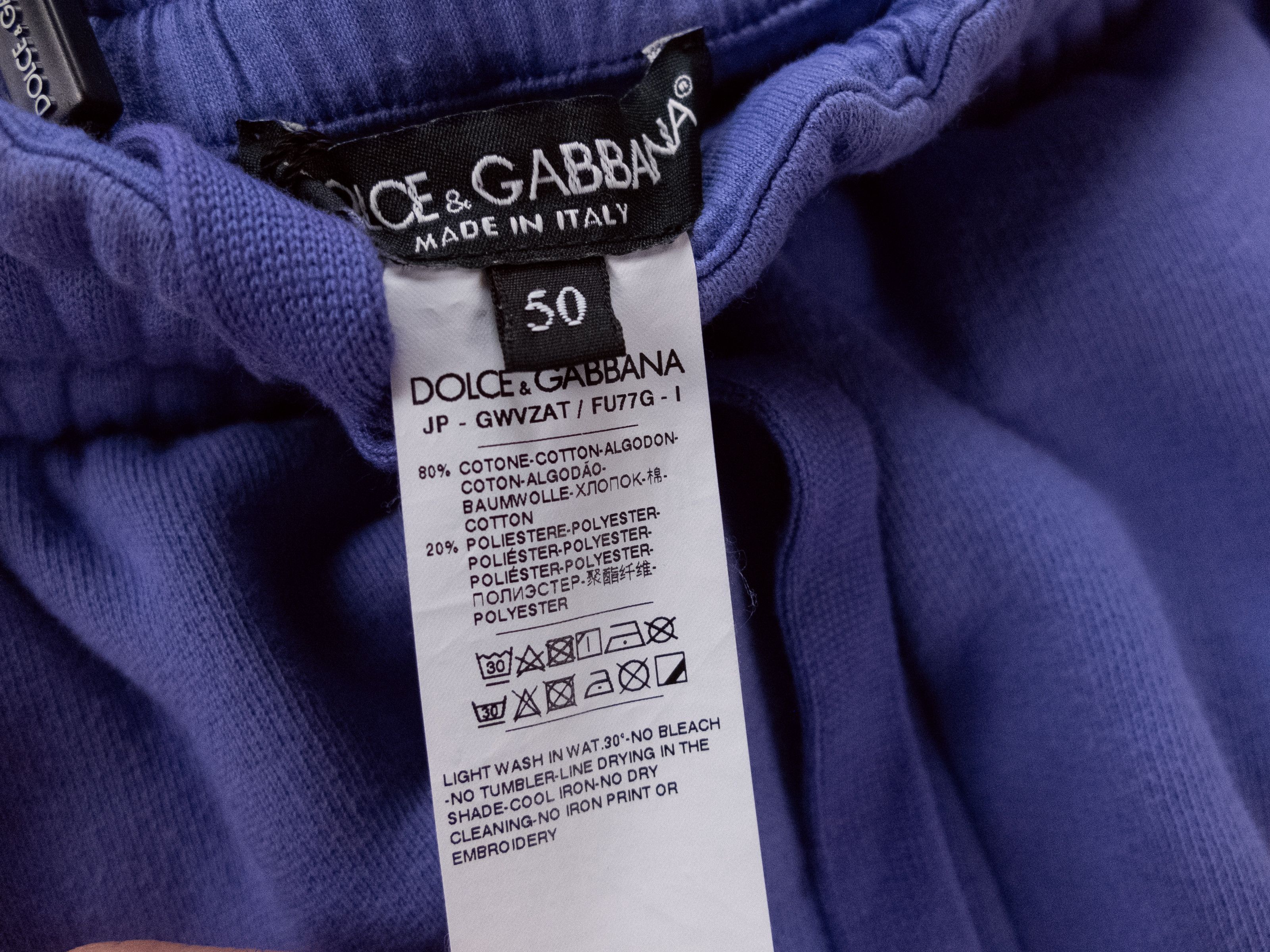 Dolce & Gabbana DOLCE & GABBANA lilac purple 3D jersey track sweatpants 34 Size US 34 / EU 50 - 8 Thumbnail