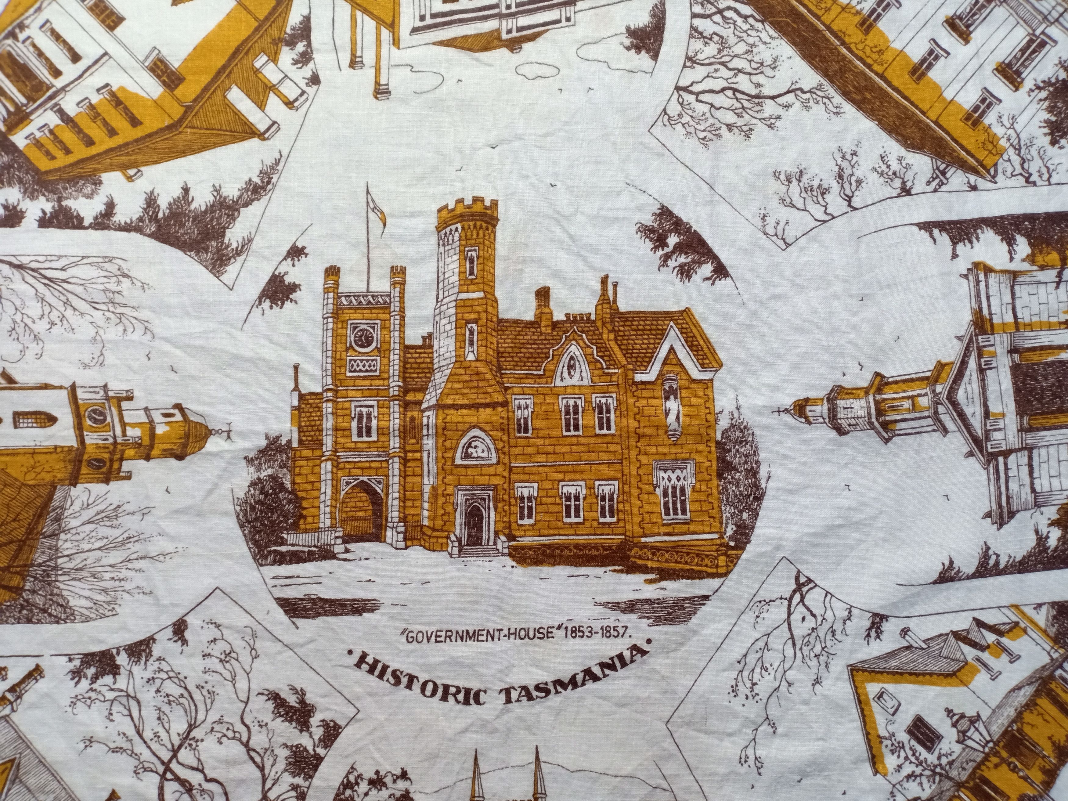Other Rare Design Historic Tasmania scarf bandana handkerchief Size ONE SIZE - 3 Thumbnail