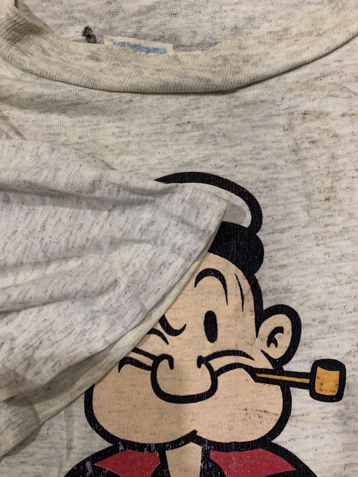 Cartoon Network × Vintage Vintage 93 Single Stich Popeye The Sailorman Distress T Size US L / EU 52-54 / 3 - 4 Thumbnail