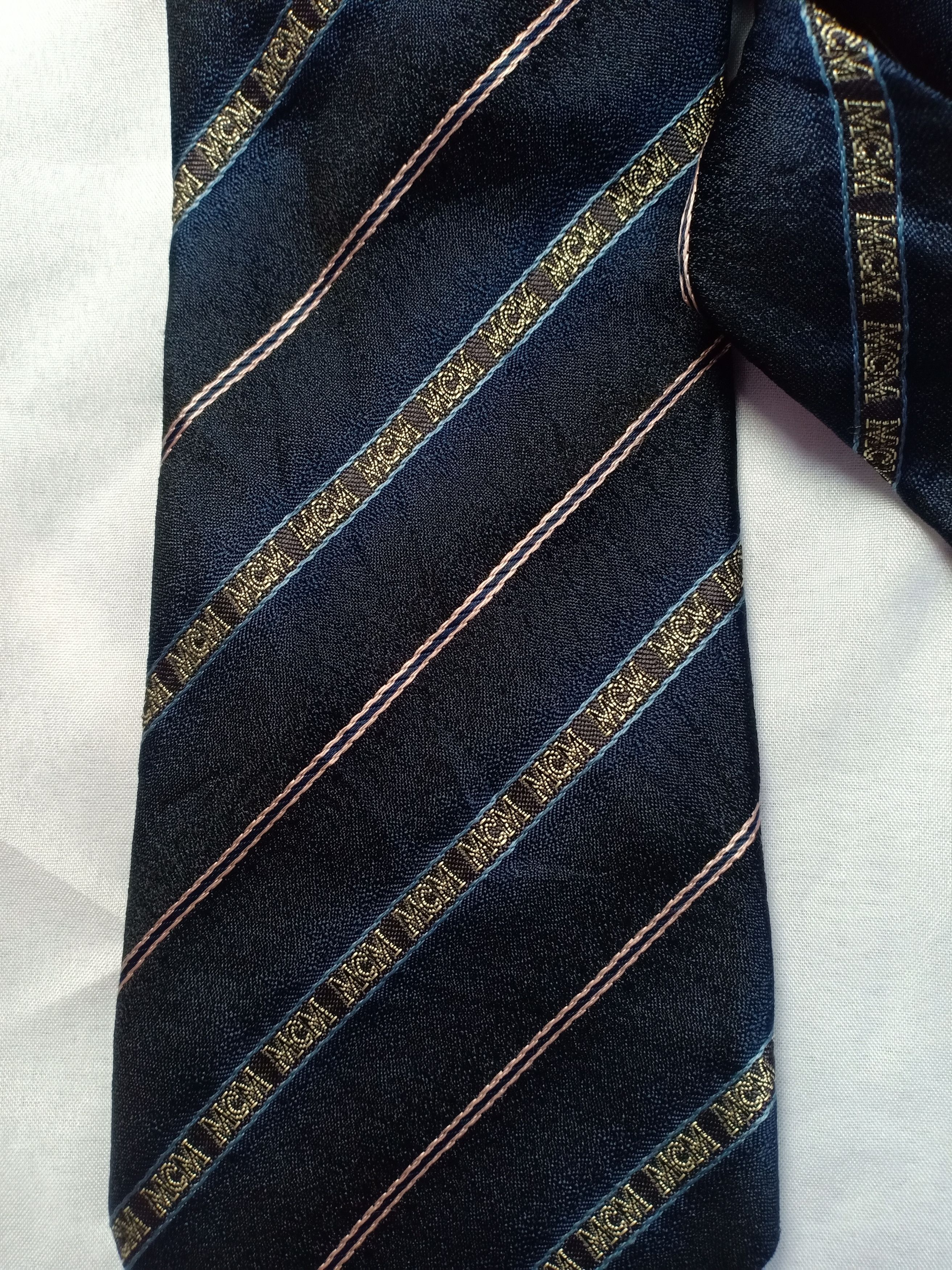 MCM MCM Neck Tie Striped Logo Size ONE SIZE - 2 Thumbnail