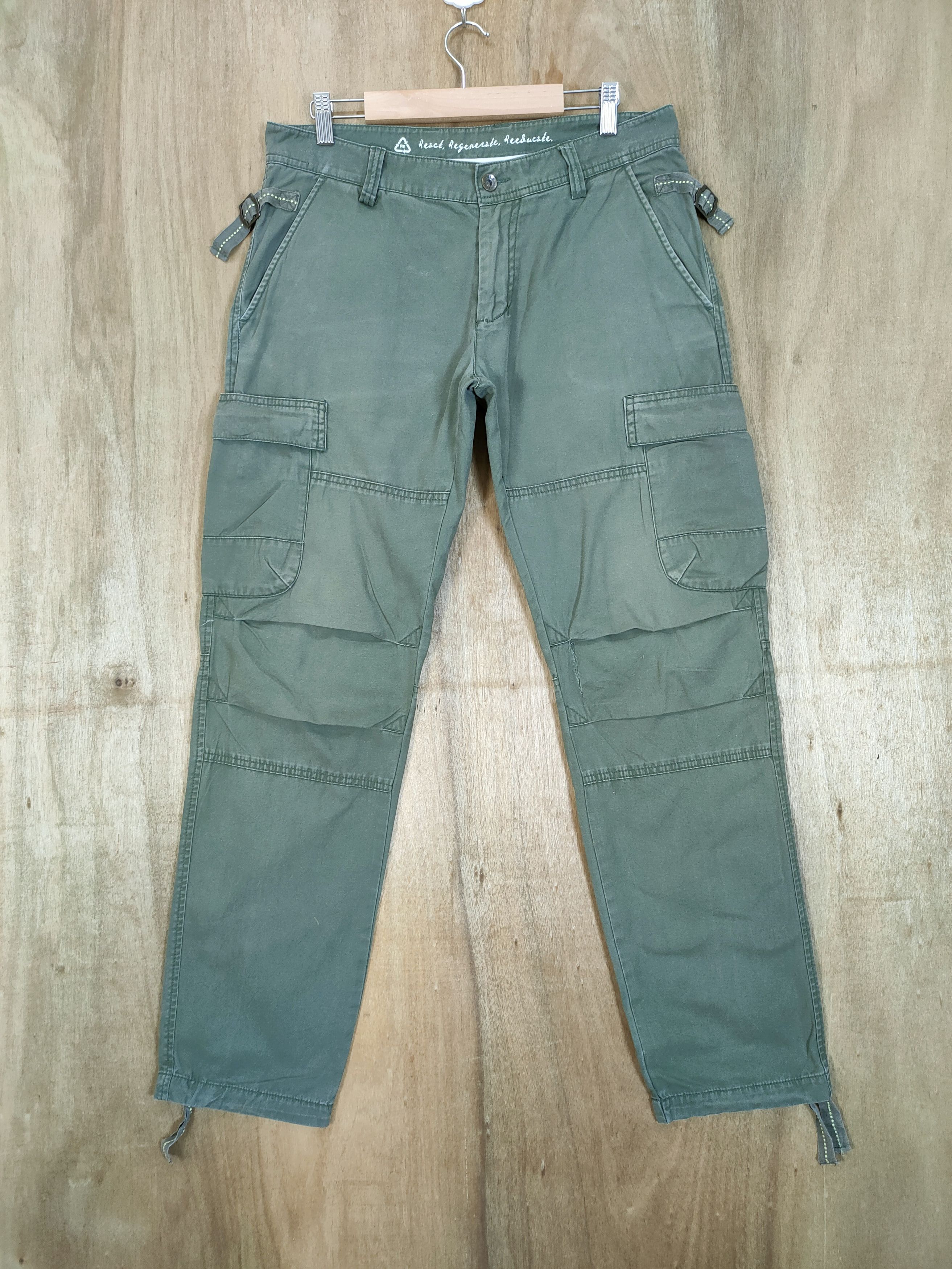 Japanese Brand VINTAGE SISLEY FADED CARGO PANTS Size US 32 / EU 48 - 1 Thumbnail