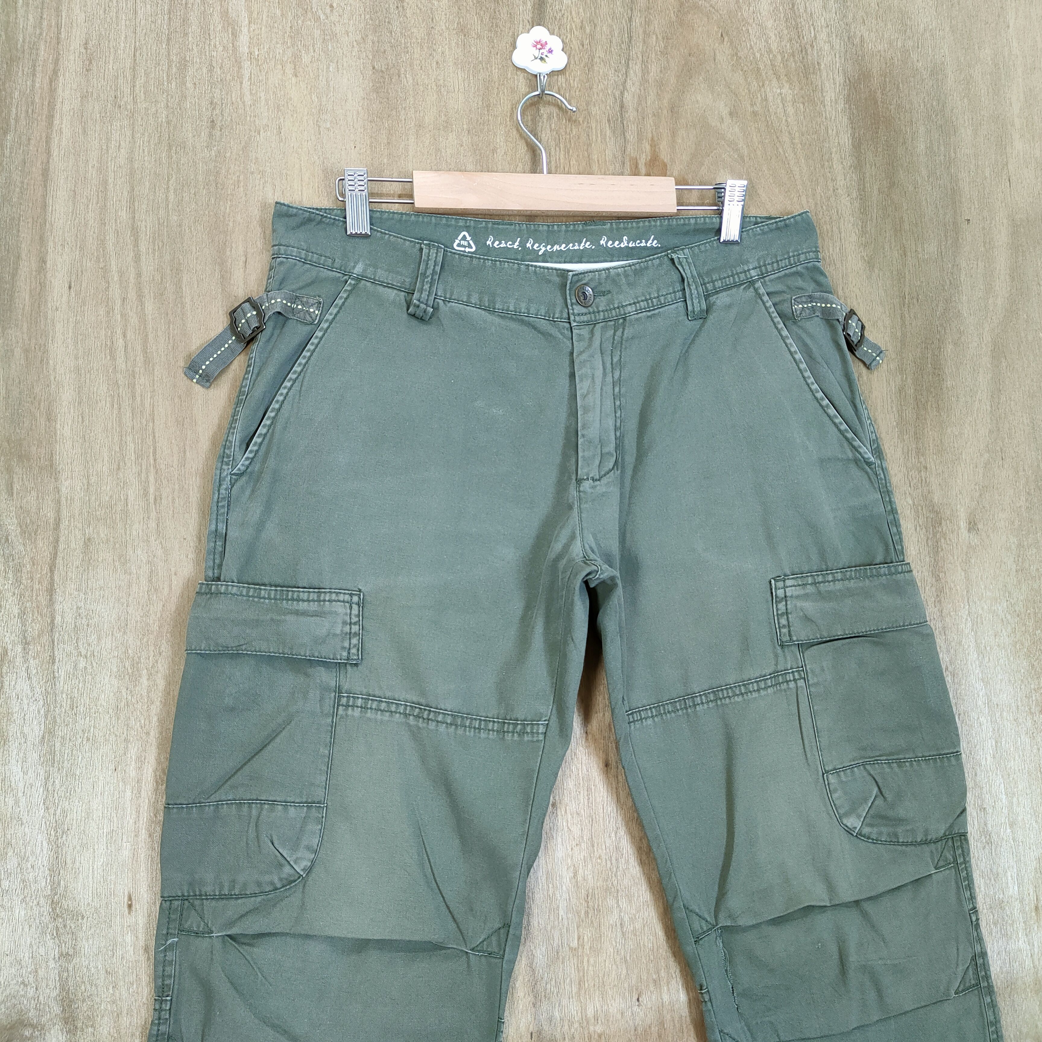 Japanese Brand VINTAGE SISLEY FADED CARGO PANTS Size US 32 / EU 48 - 2 Thumbnail