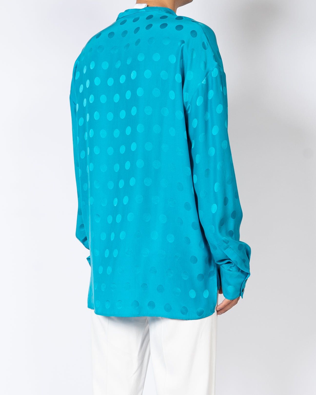 Haider Ackermann FW19 Brady Turquoise Polkadot Shirt Sample Size US S / EU 44-46 / 1 - 3 Thumbnail