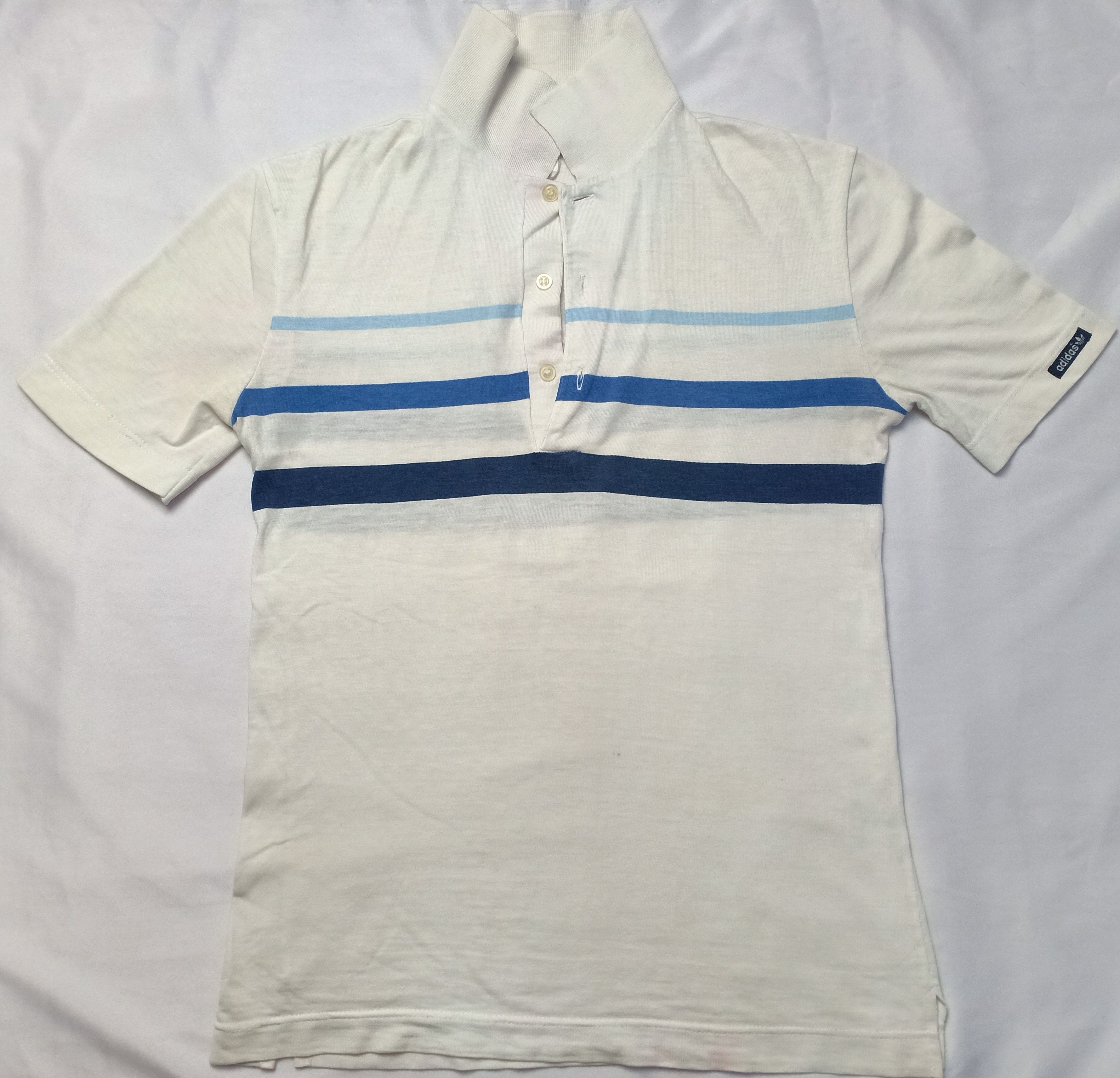 Adidas Vintage Adidas Trifoil Tennis Polo Tee Soft Paper Thin Size US S / EU 44-46 / 1 - 2 Thumbnail