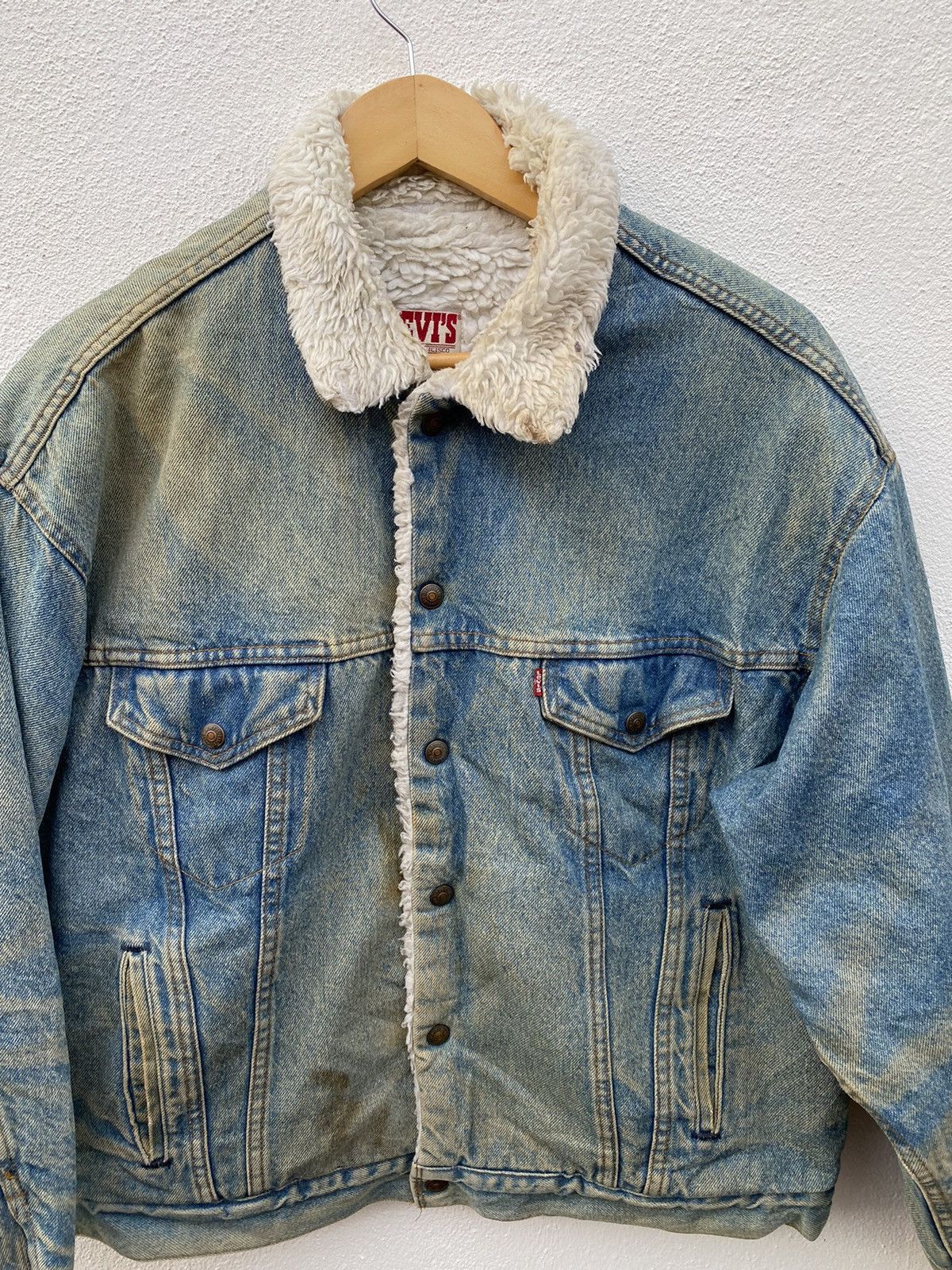 Levi's Vintage Levis Trucker sherpa denim jacket Size US L / EU 52-54 / 3 - 3 Thumbnail