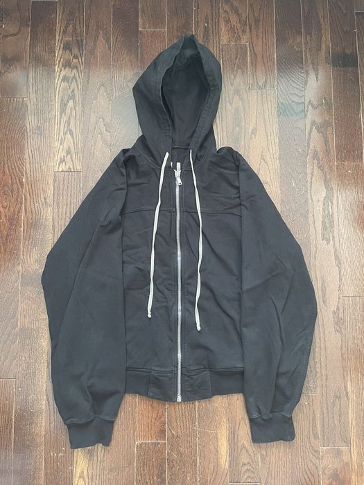 Rick Owens Rick Owens Mainline Paneled Full Zip Hoodie Jacket Black ...