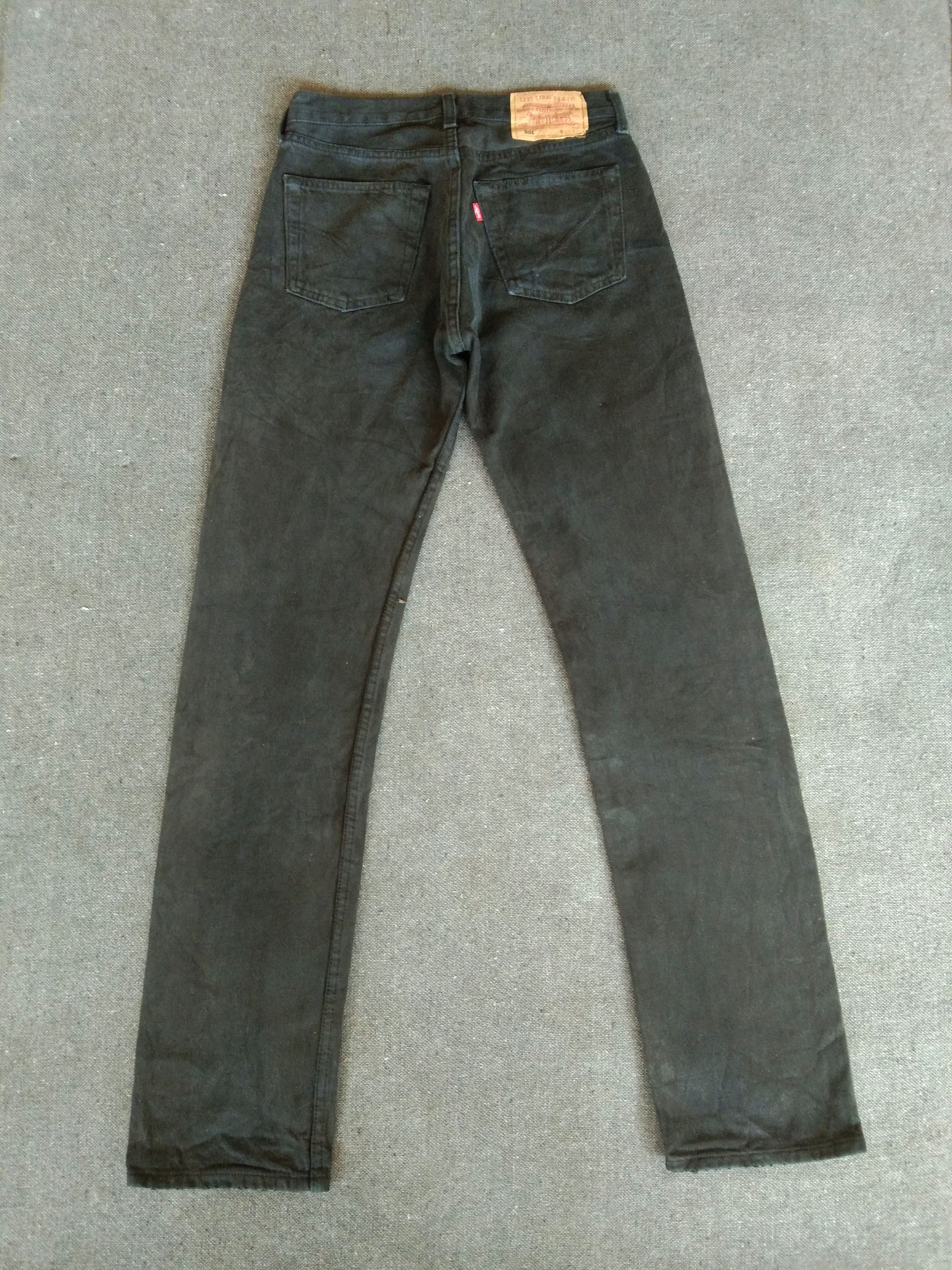 Levi's 90s Vintage Levi's 501 Black Distressed Jeans 29x34 Size US 29 - 2 Thumbnail