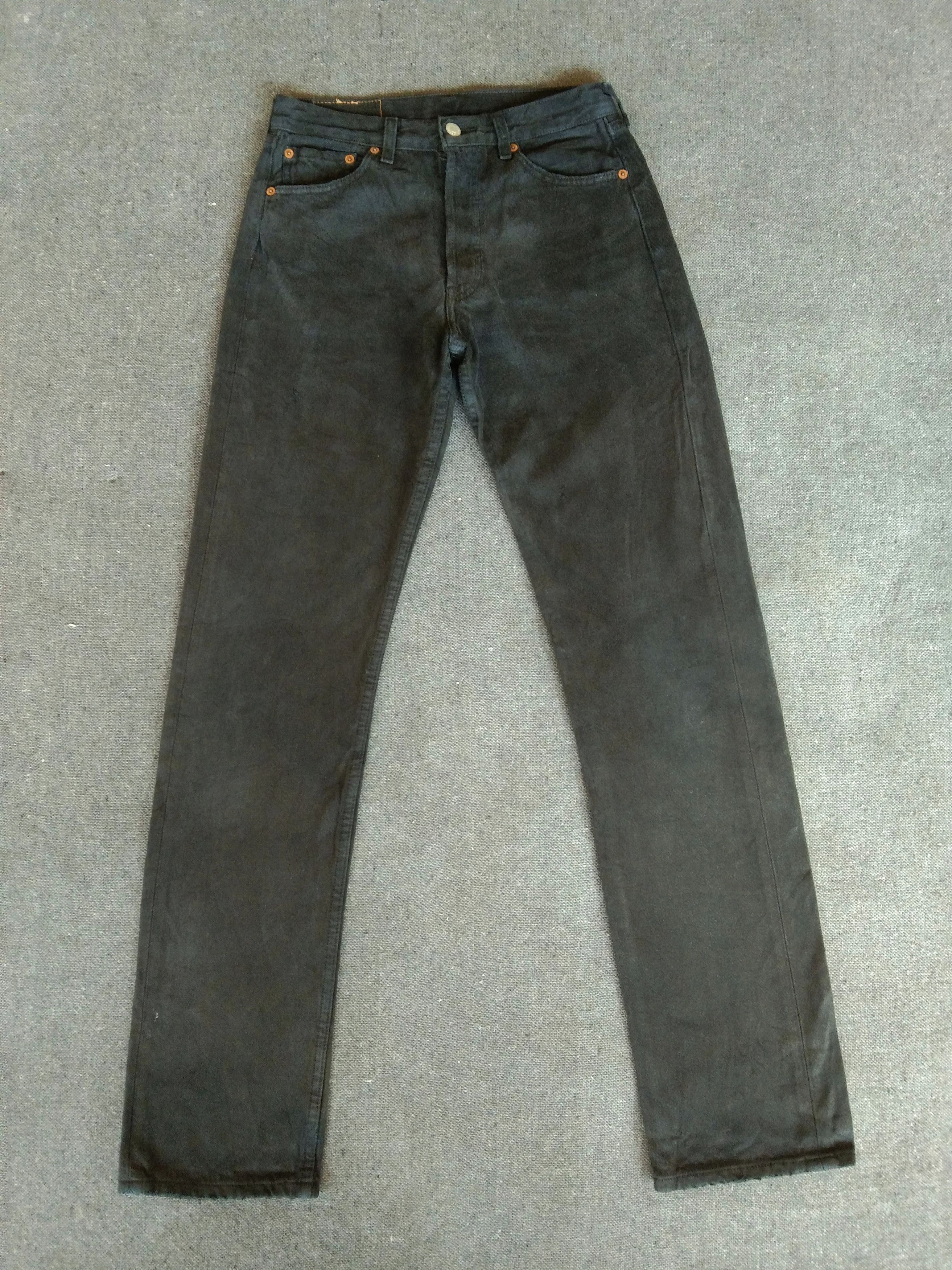 Levi's 90s Vintage Levi's 501 Black Distressed Jeans 29x34 Size US 29 - 1 Thumbnail