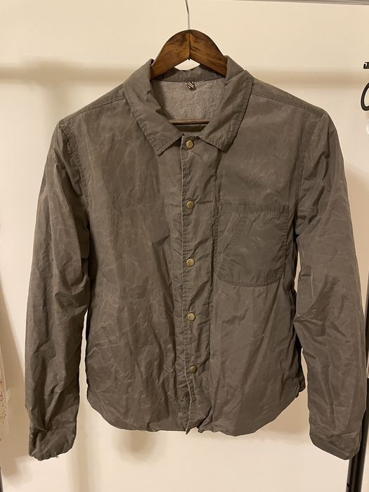 Billy Reid Billy Reid reversible waxed nylon and linen shirt