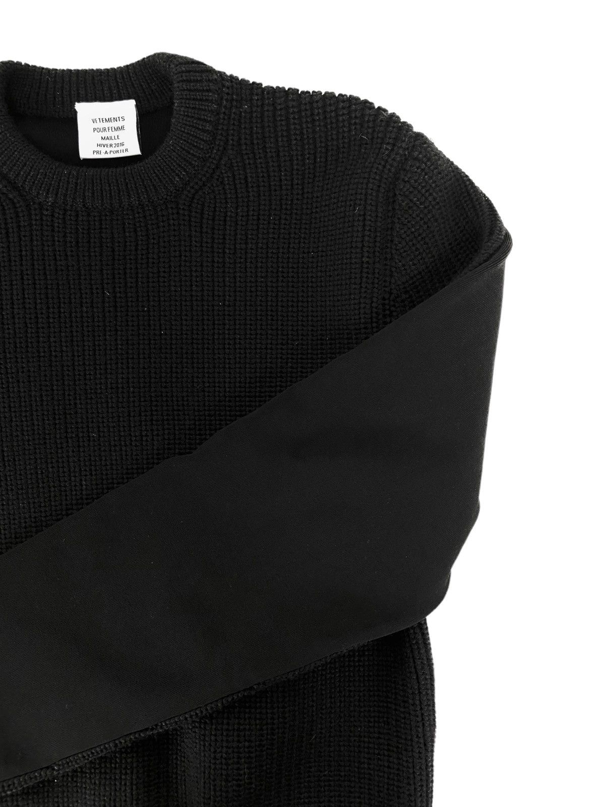 Vetements A/W 2015 Neoprene-Back Knit Sweater (AW15/FW15, Archive) Size US M / EU 48-50 / 2 - 5 Thumbnail