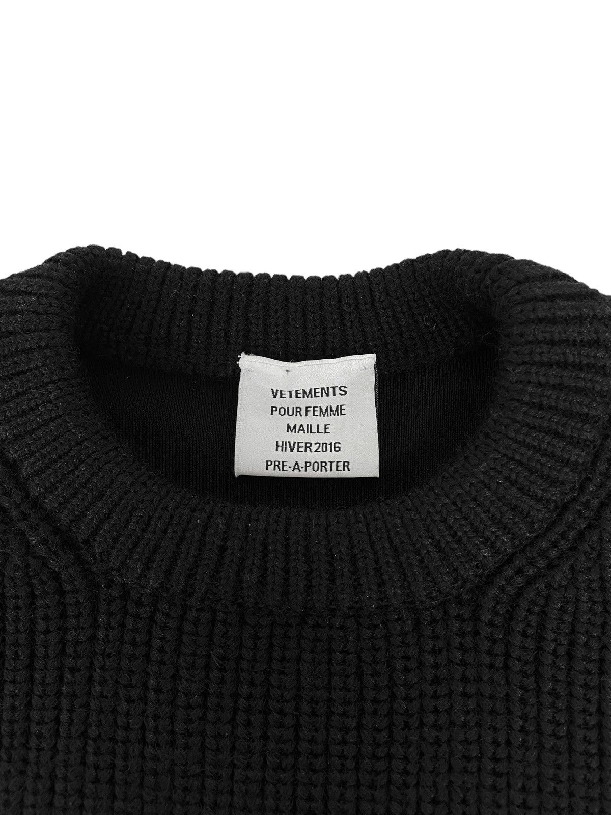Vetements A/W 2015 Neoprene-Back Knit Sweater (AW15/FW15, Archive) Size US M / EU 48-50 / 2 - 6 Thumbnail