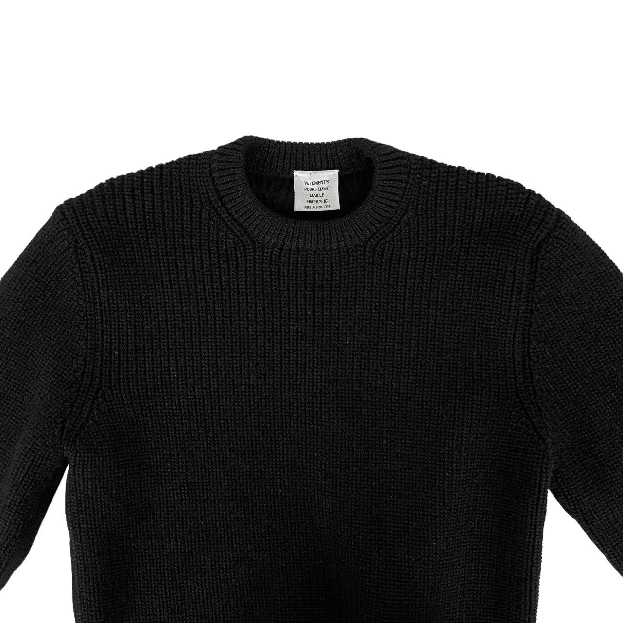 Vetements A/W 2015 Neoprene-Back Knit Sweater (AW15/FW15, Archive) Size US M / EU 48-50 / 2 - 3 Thumbnail