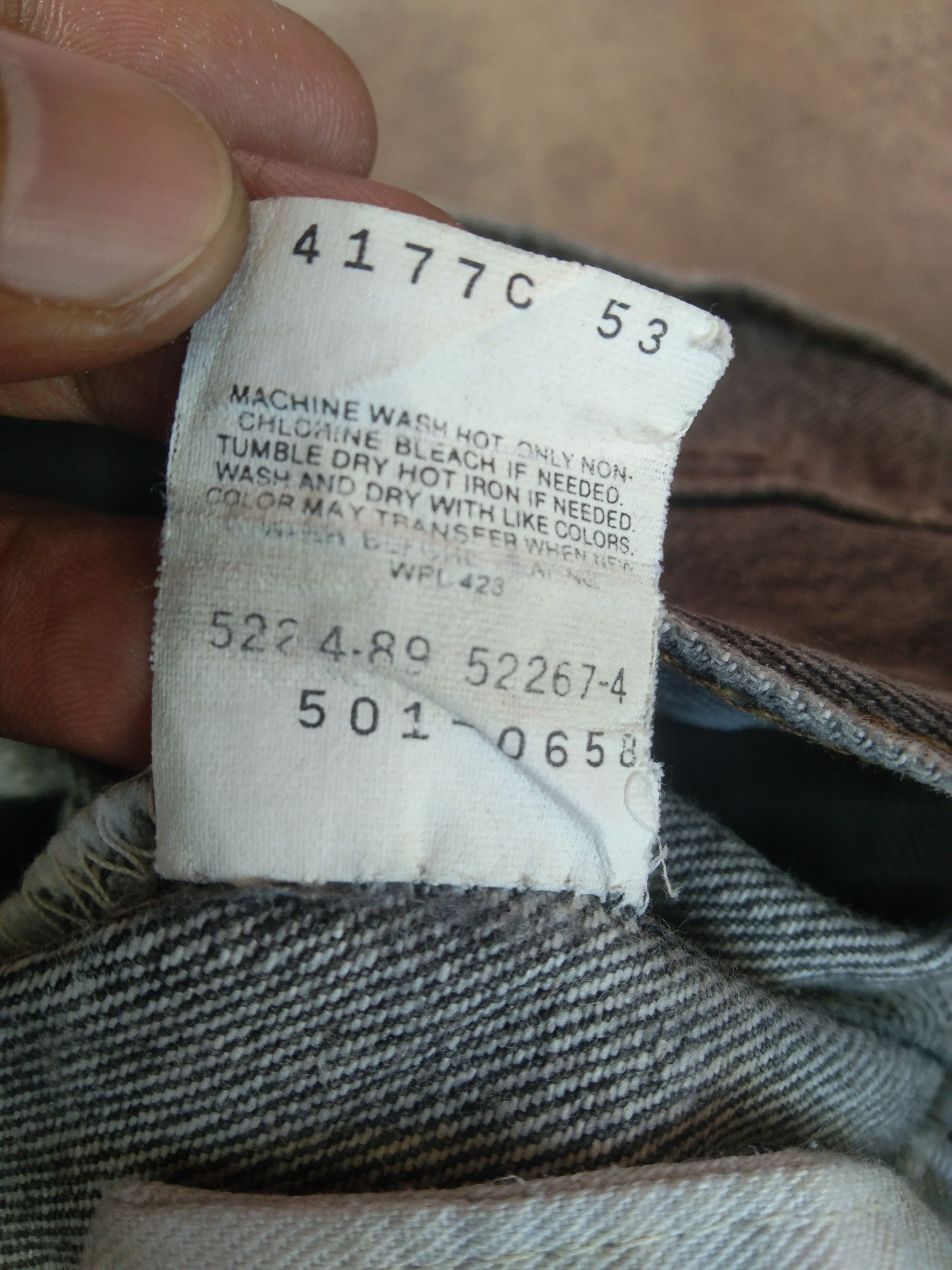 Levi's 80s Vintage Levi's 501 Grey Made In USA Distressed Jeans Size US 34 / EU 50 - 13 Thumbnail
