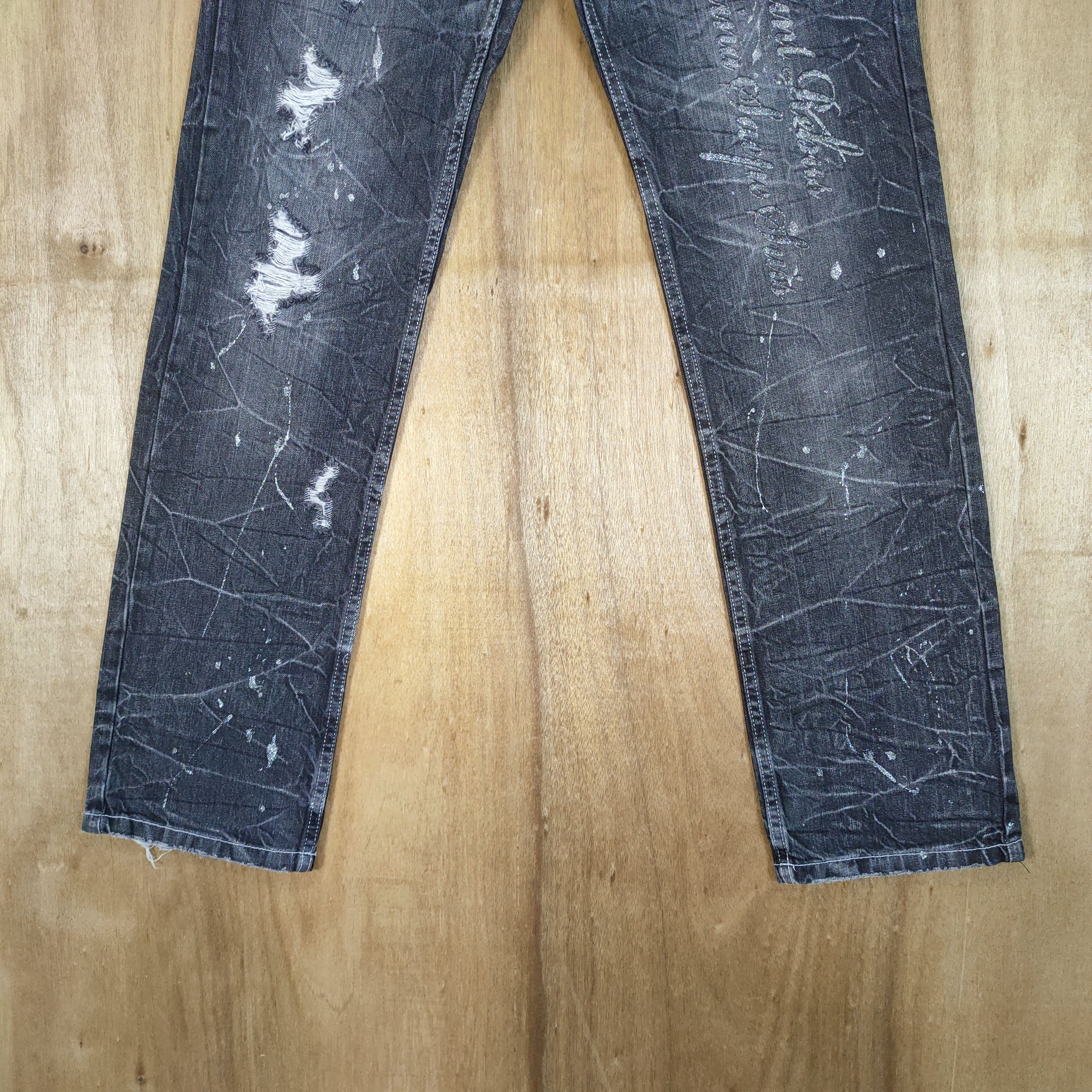 Japanese Brand VINTAGE JAPANESE WING FADED BLACK JEANS PANTS Size US 32 / EU 48 - 4 Thumbnail