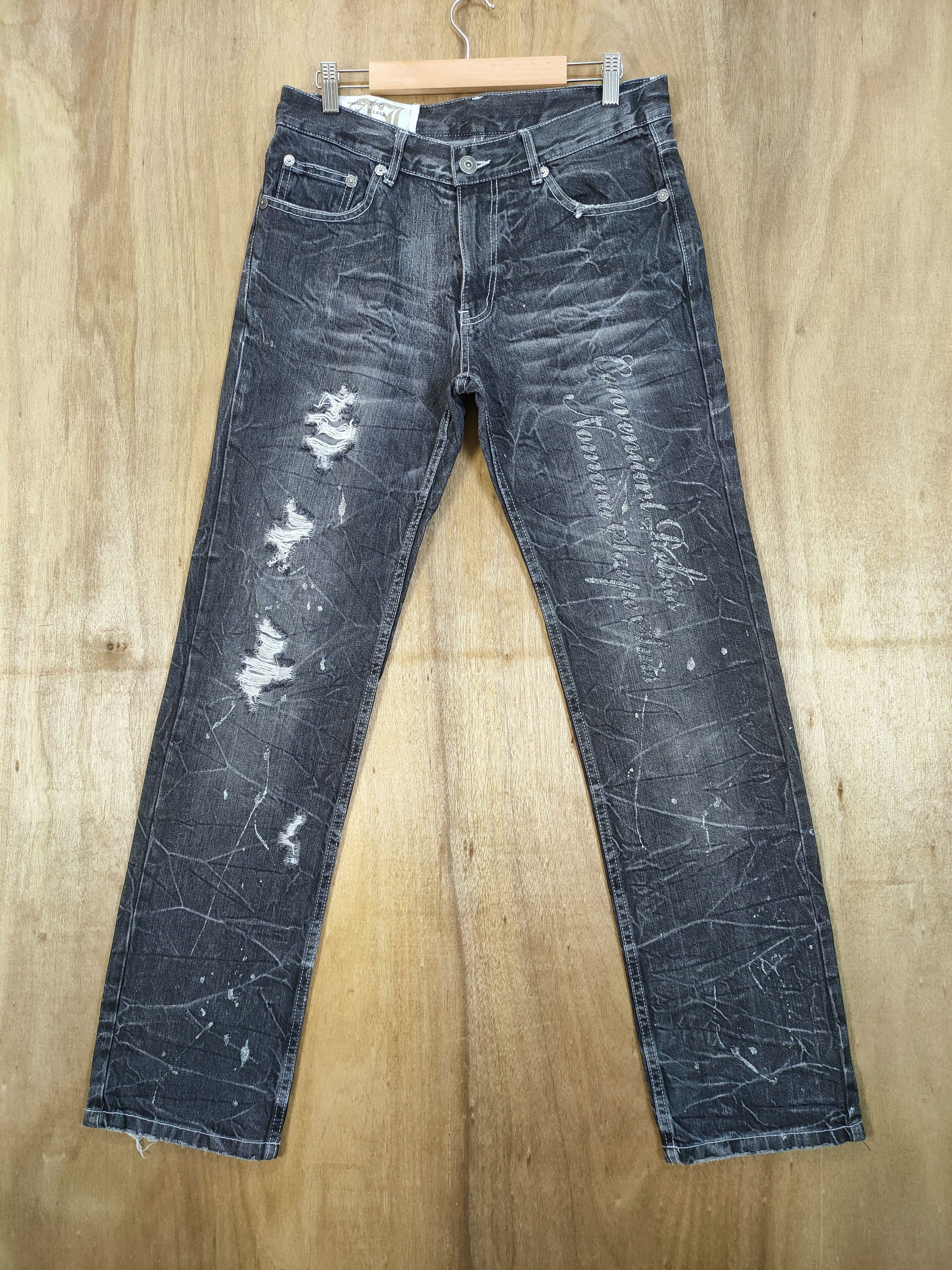 Japanese Brand VINTAGE JAPANESE WING FADED BLACK JEANS PANTS Size US 32 / EU 48 - 2 Thumbnail