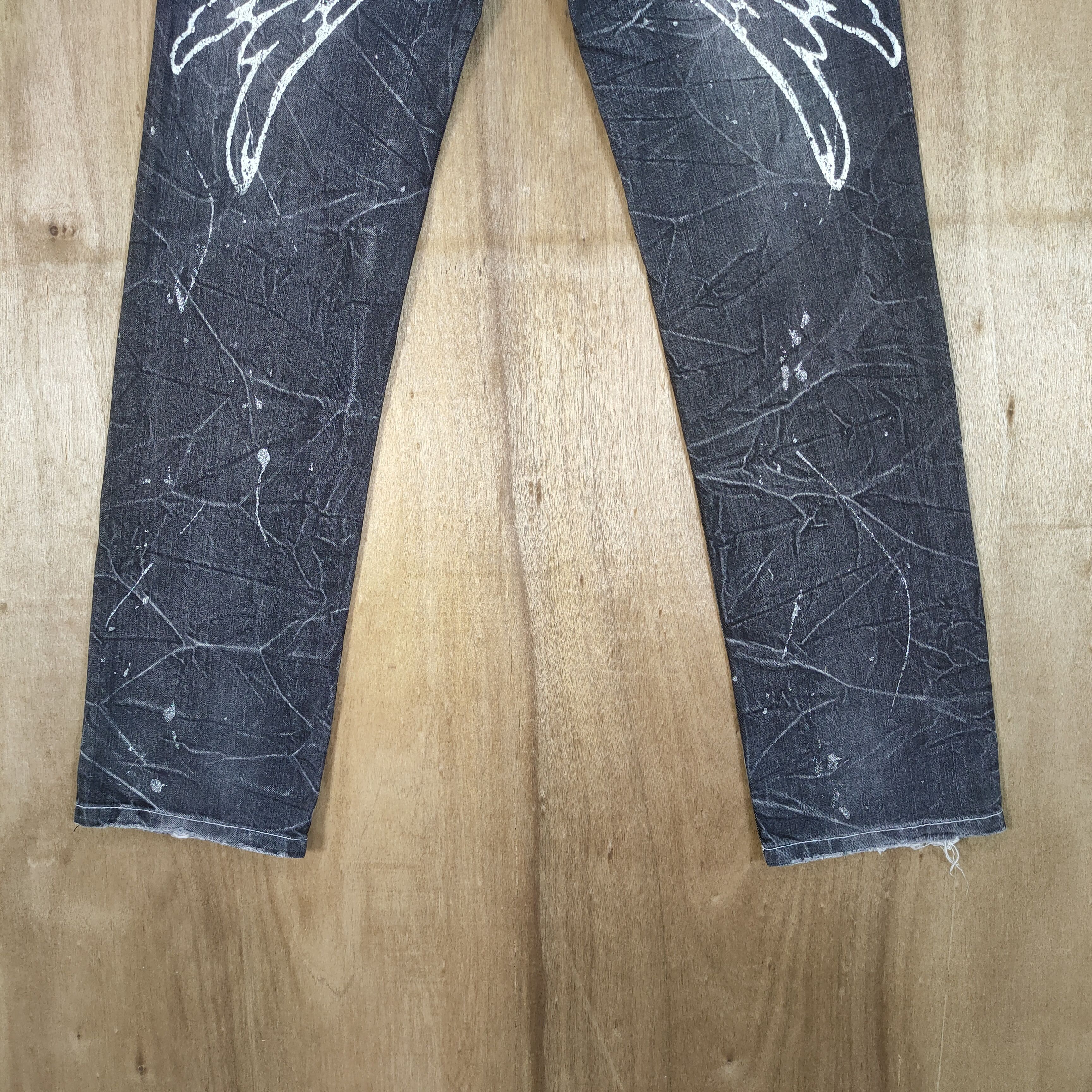 Japanese Brand VINTAGE JAPANESE WING FADED BLACK JEANS PANTS Size US 32 / EU 48 - 6 Thumbnail