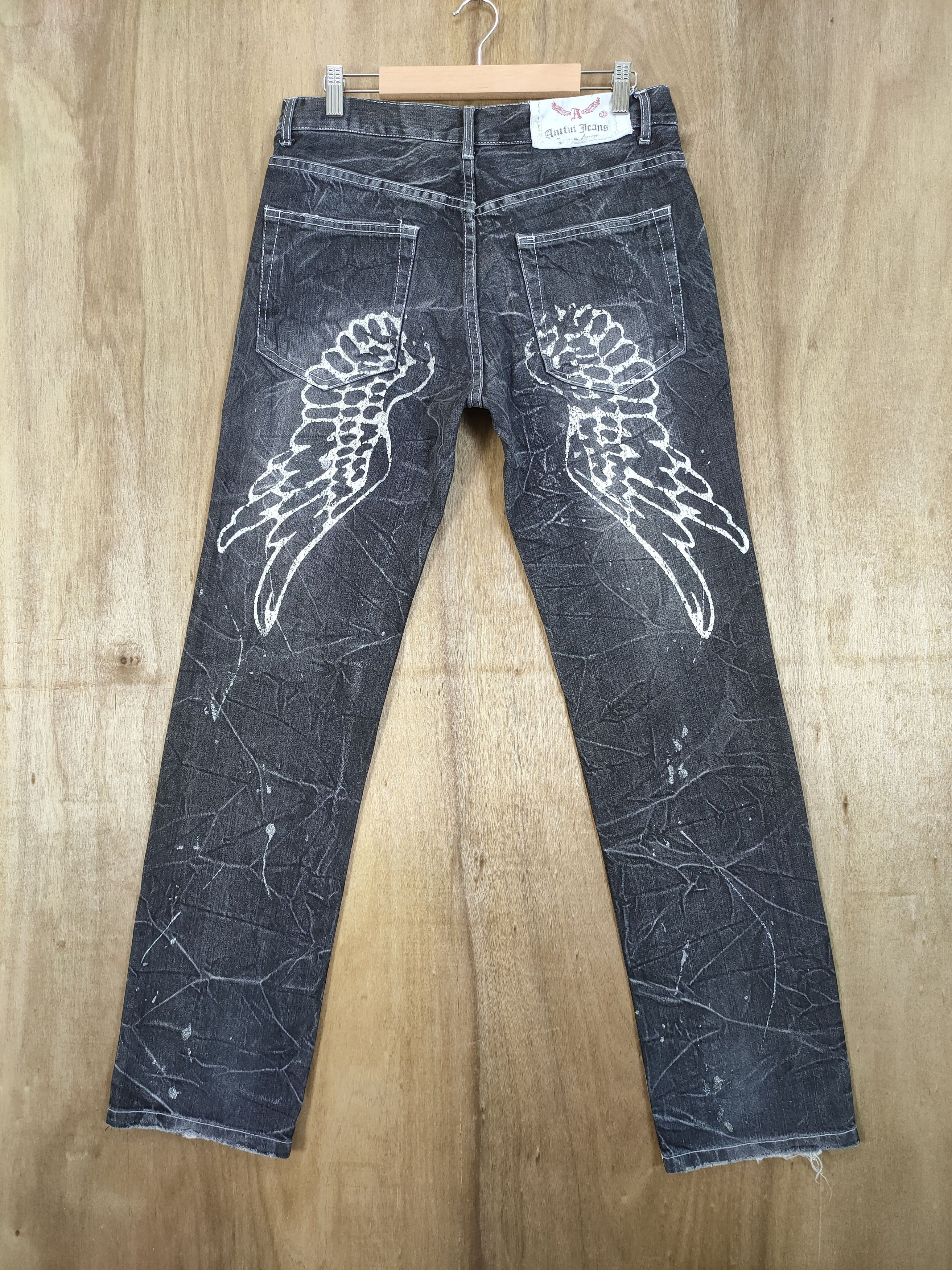 Japanese Brand VINTAGE JAPANESE WING FADED BLACK JEANS PANTS Size US 32 / EU 48 - 1 Thumbnail