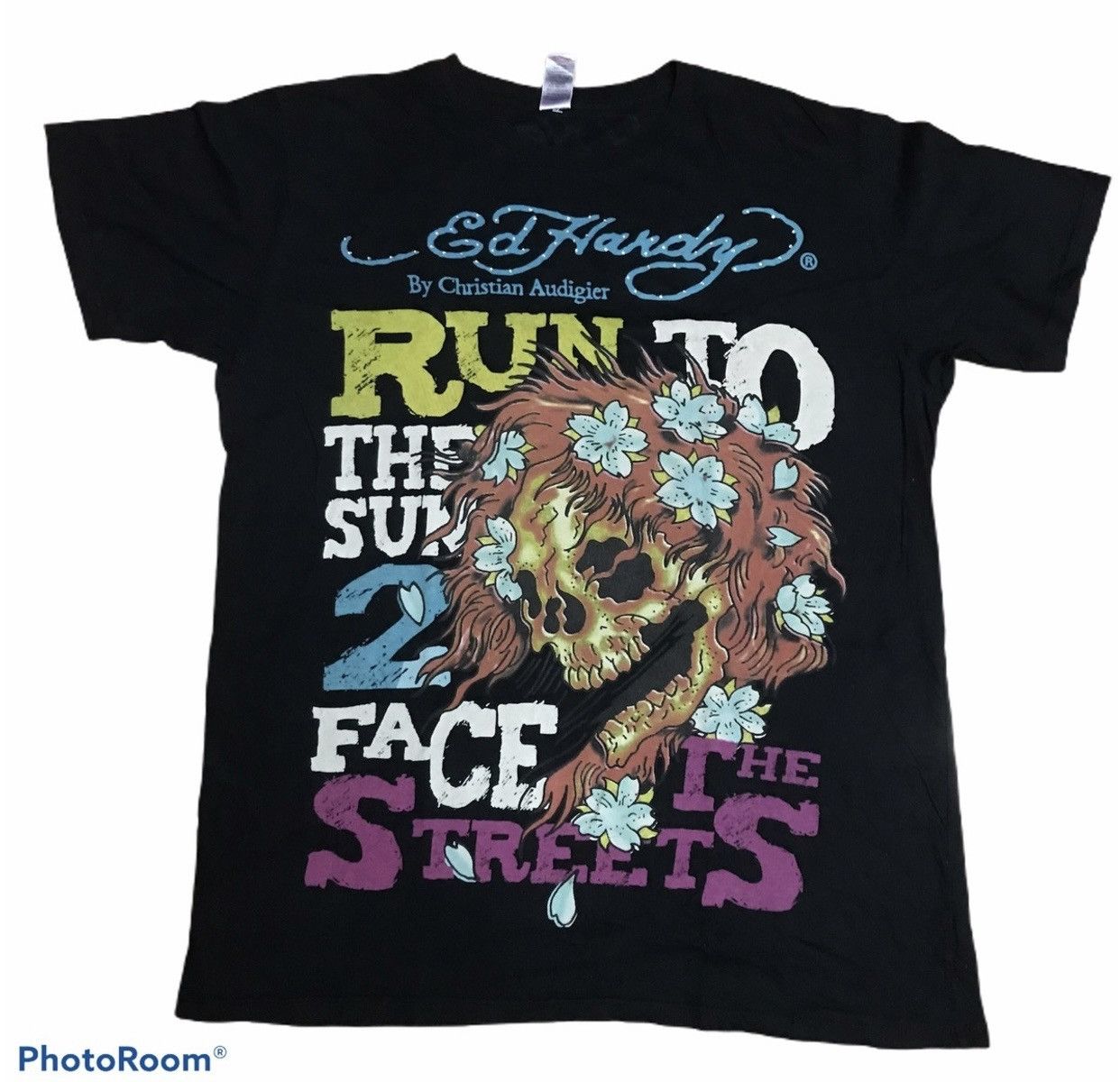 Ed Hardy × Vintage OFFER‼️Vintage Ed Hardy Christian Audigier Tee Size US L / EU 52-54 / 3 - 1 Thumbnail