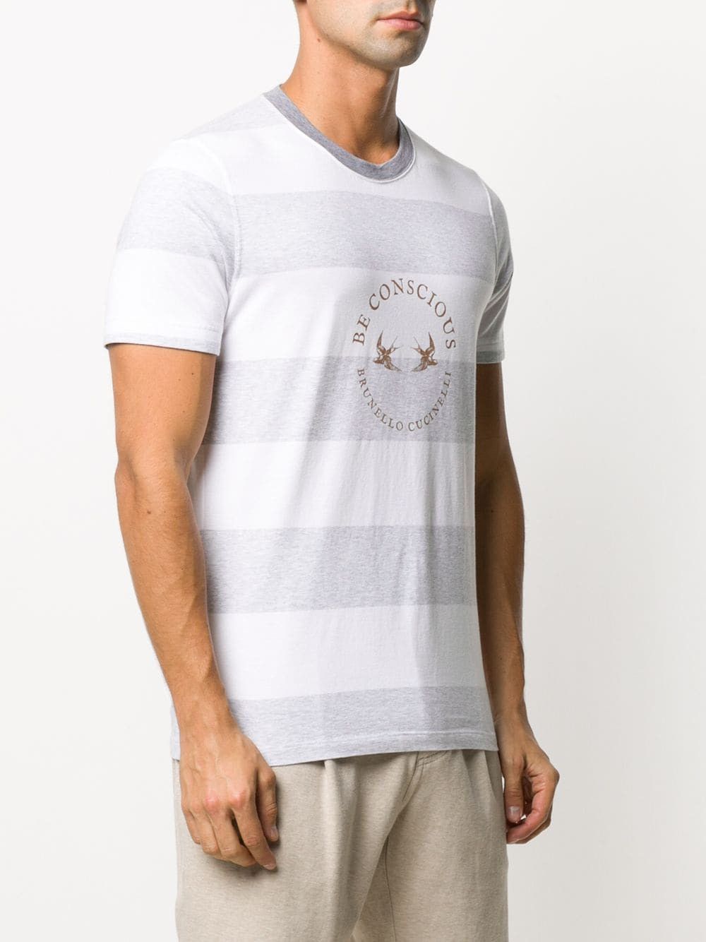 Brunello Cucinelli BRUNELLO CUCINELLI gray slim fit Be Conscious t-shirt Small Size US S / EU 44-46 / 1 - 2 Thumbnail