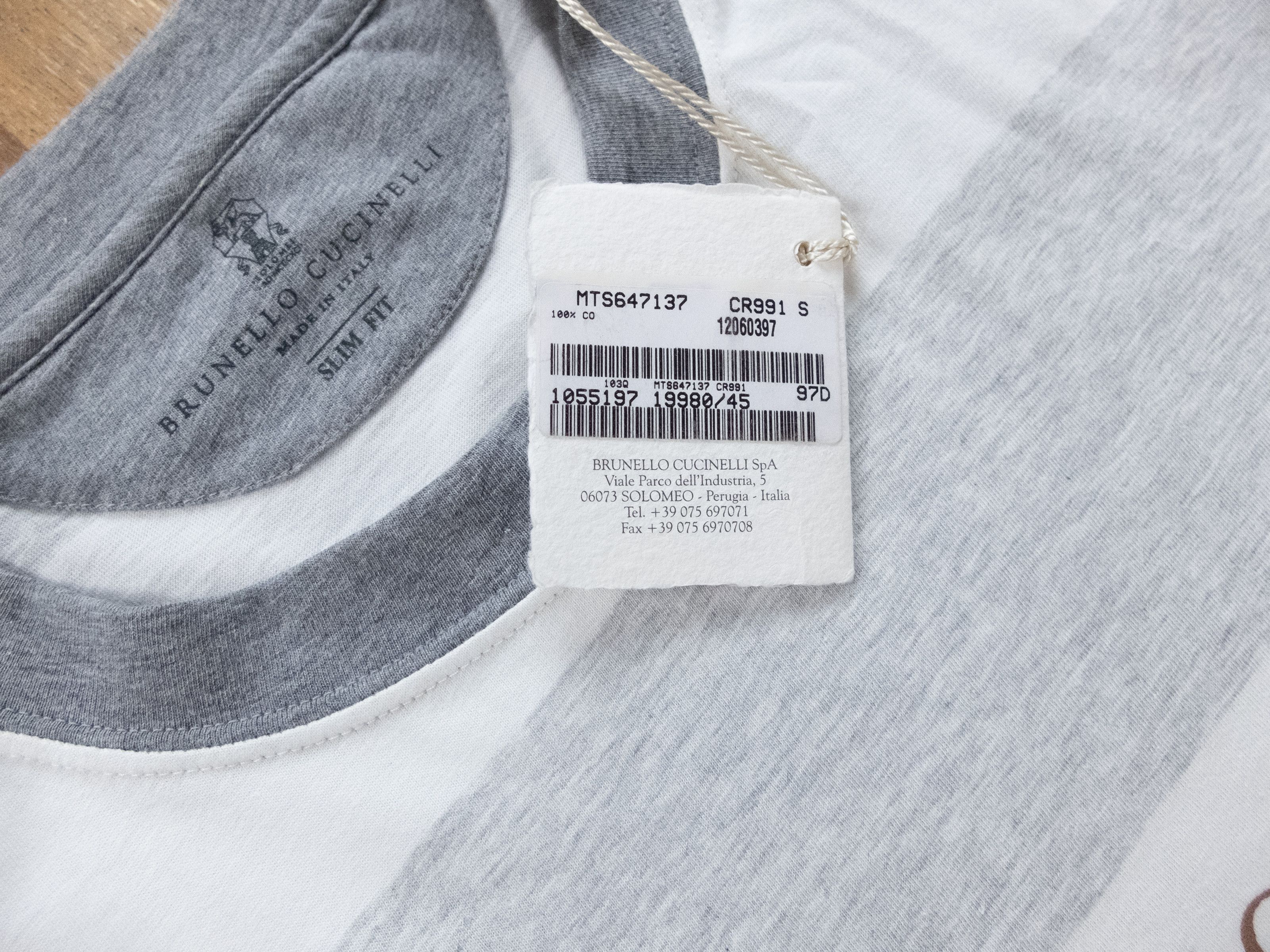 Brunello Cucinelli BRUNELLO CUCINELLI gray slim fit Be Conscious t-shirt Small Size US S / EU 44-46 / 1 - 6 Thumbnail
